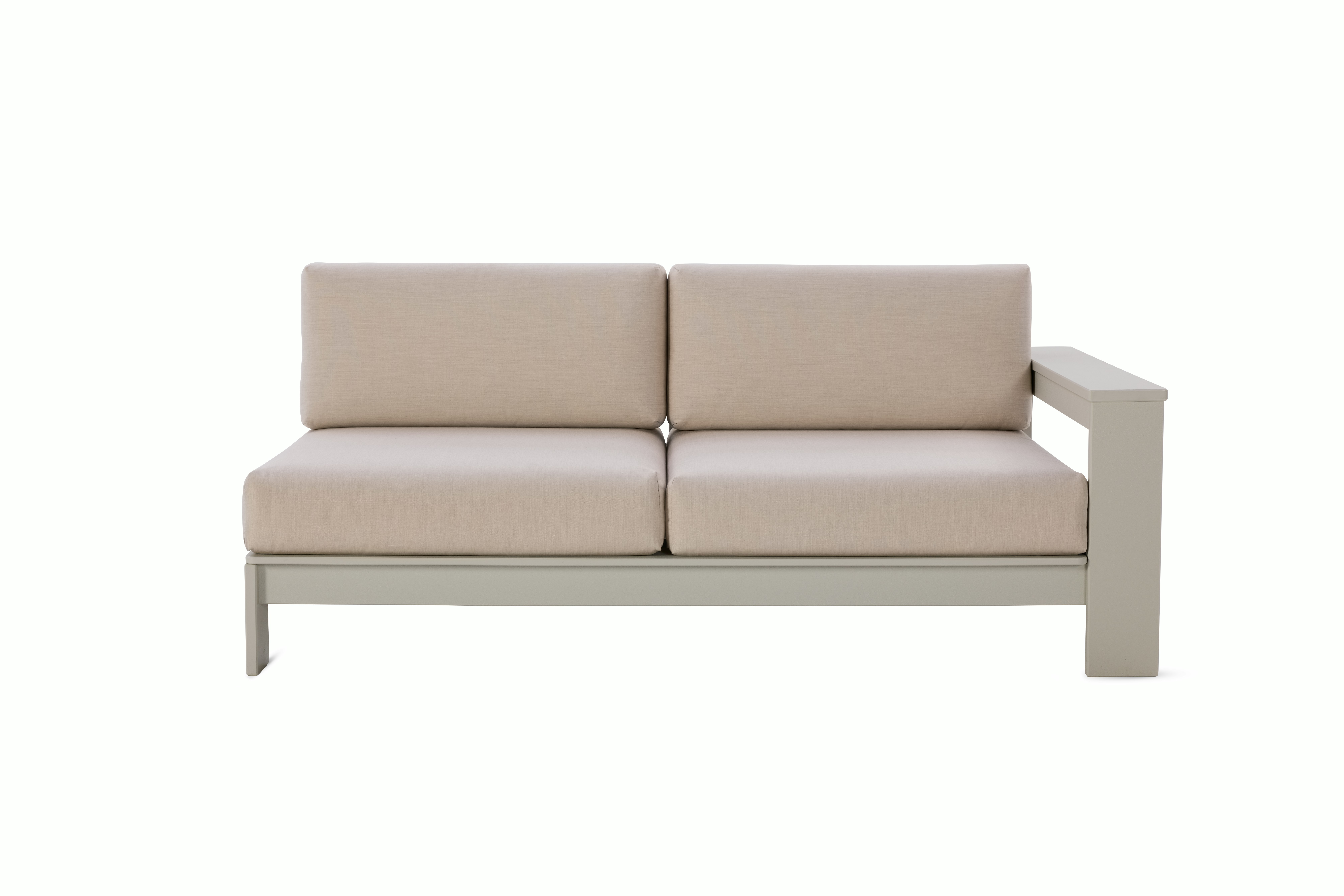 Pepin One Arm Sofa Module - right,   fog,   flax