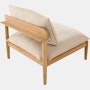 Terassi Armless Single Seat Module - Papyrus, FSC Certified