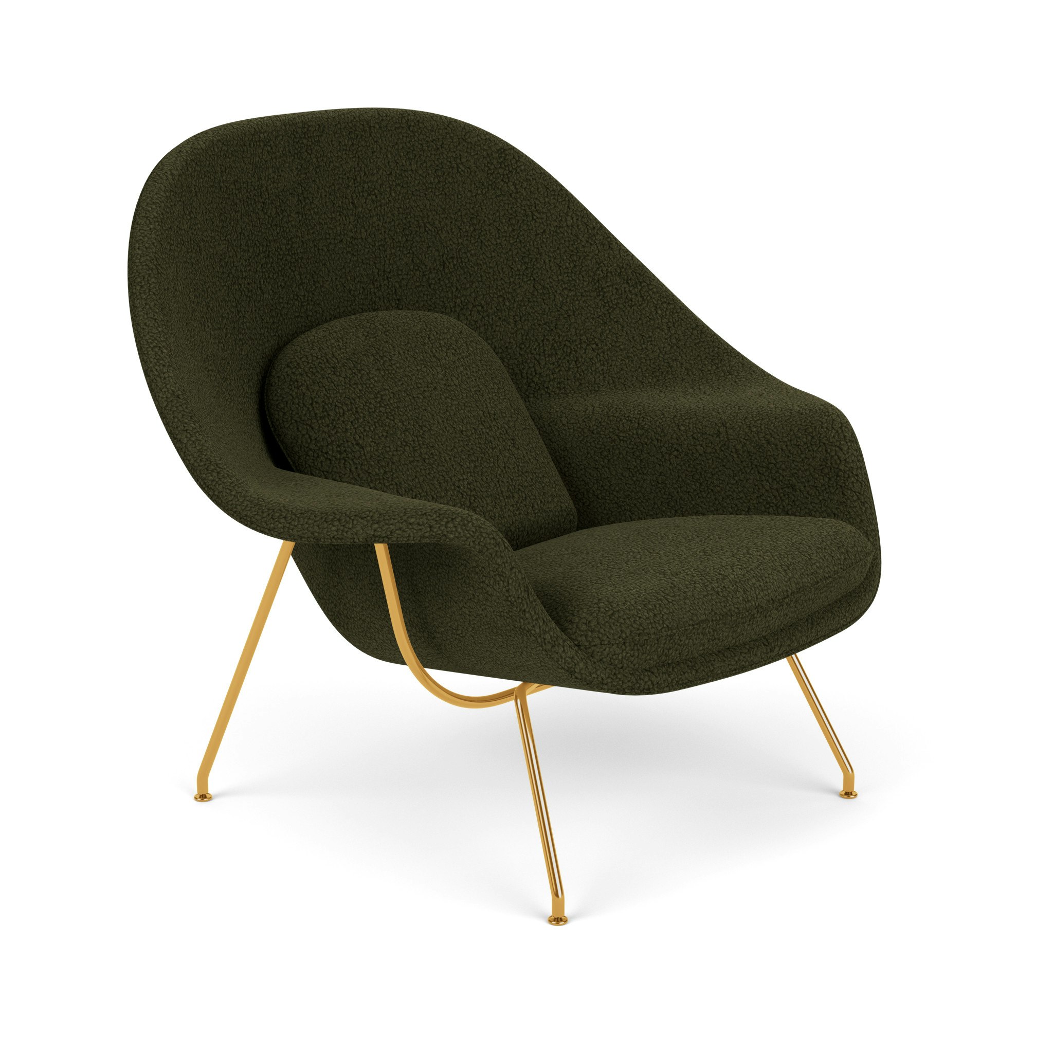 Womb Chair - Standard, Puff, Olive, Gold
