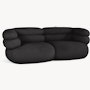 Biboni Sofa - Two Seater,  Stretch Appeal,  Onyx