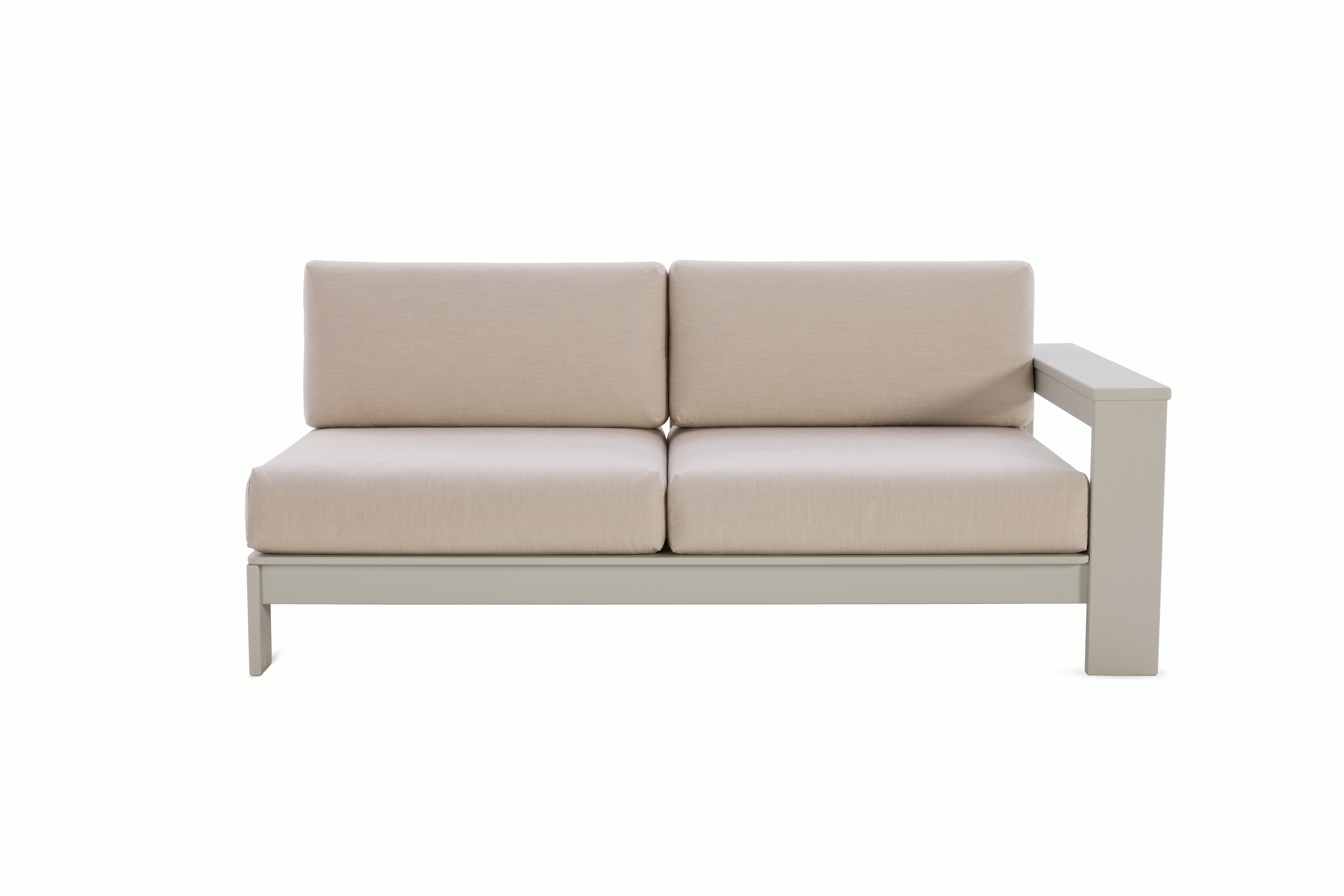 Pepin One Arm Sofa Module - right,   fog,   flax