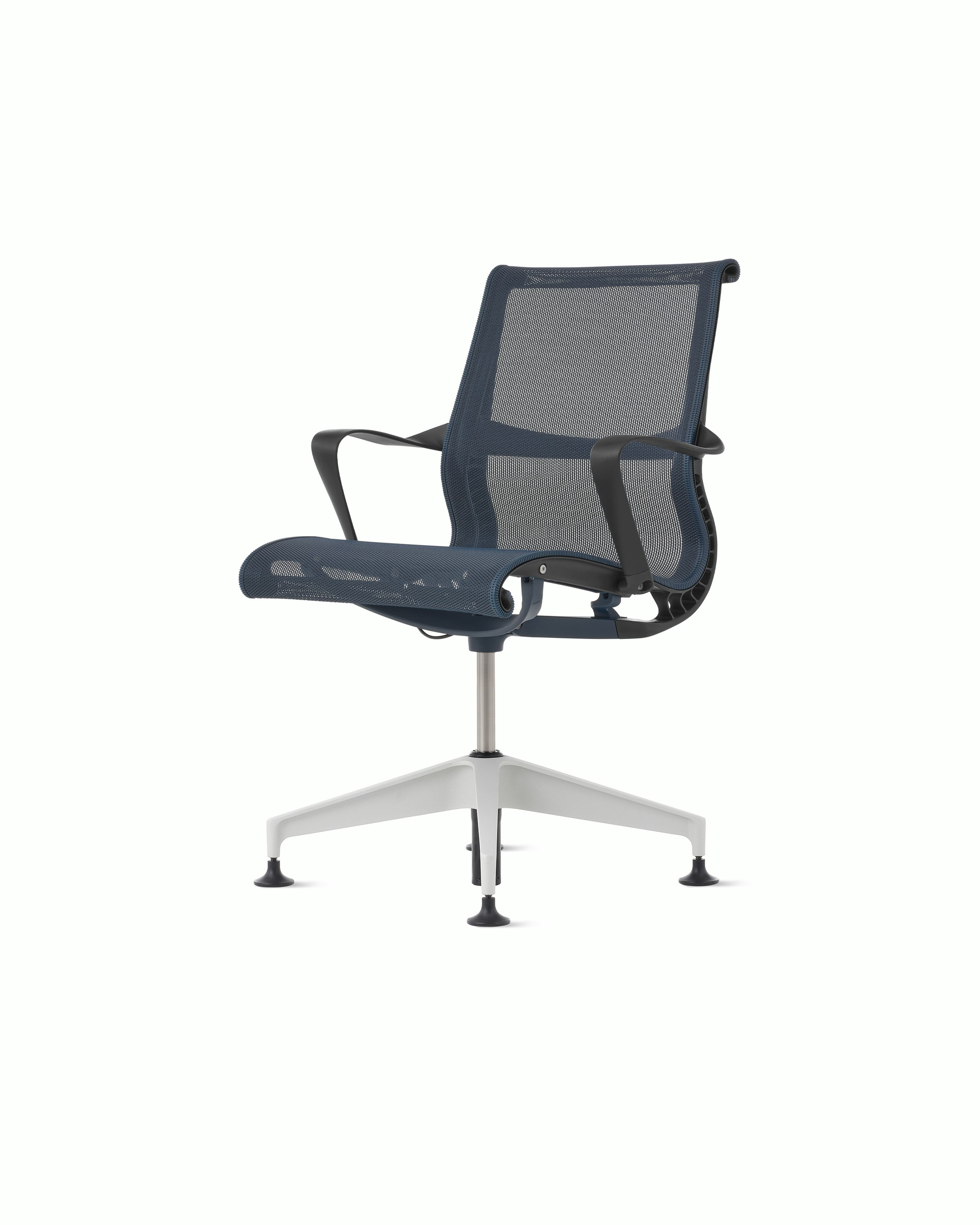 Setu Side Chair - Ribbon Arms,  Intercept,  Nightfall,  Graphite,  Silver Alloy,  Glide