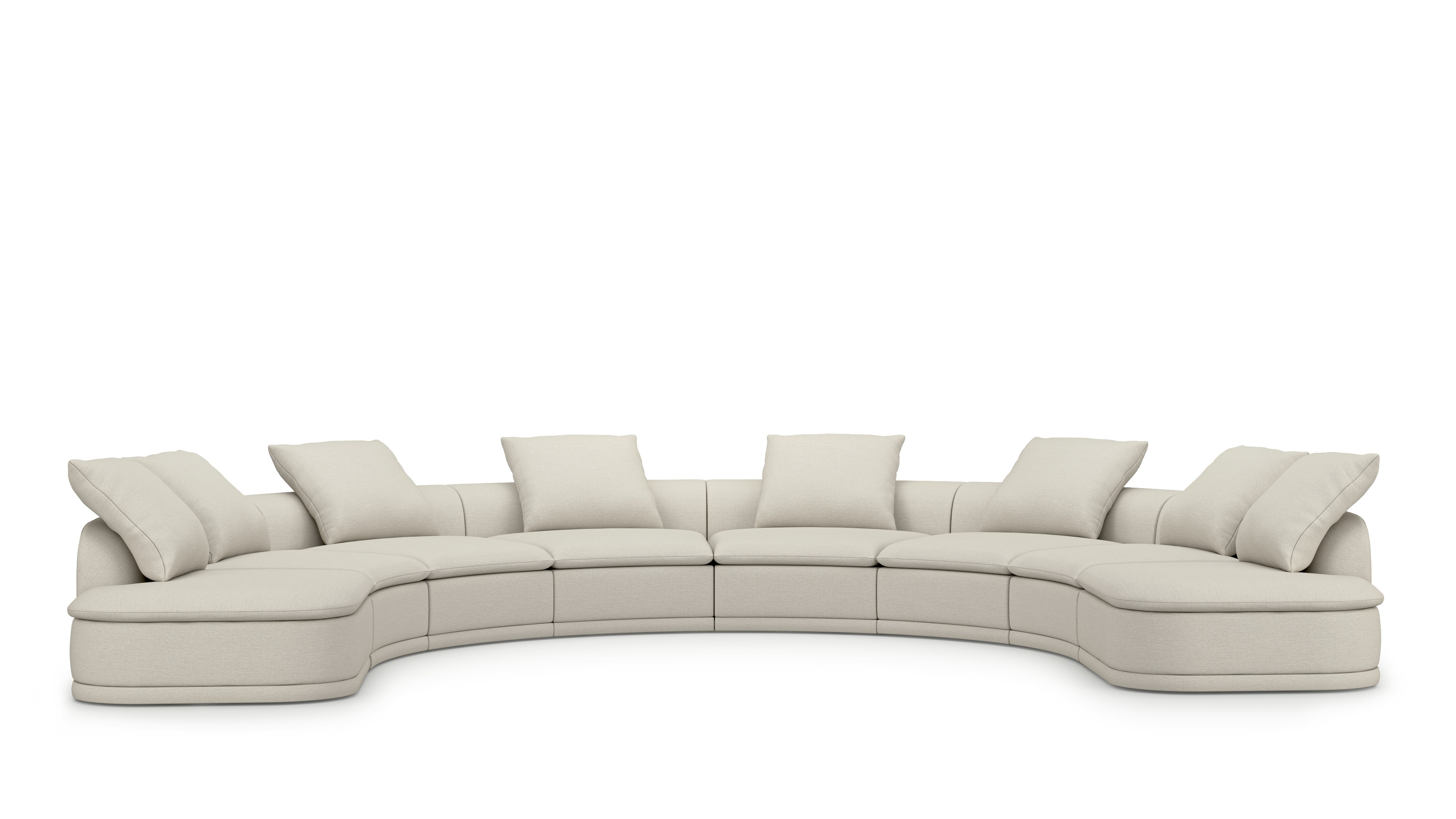 Atlason Composed Modular Sofa U Shape Curved Sectional