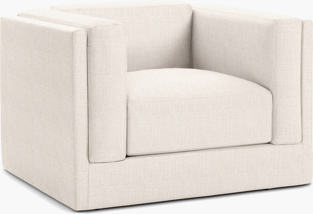Symme Armchair - Fabric Frame,  Pebble Weave,  Ecru,  Pebble Weave,  Ercu