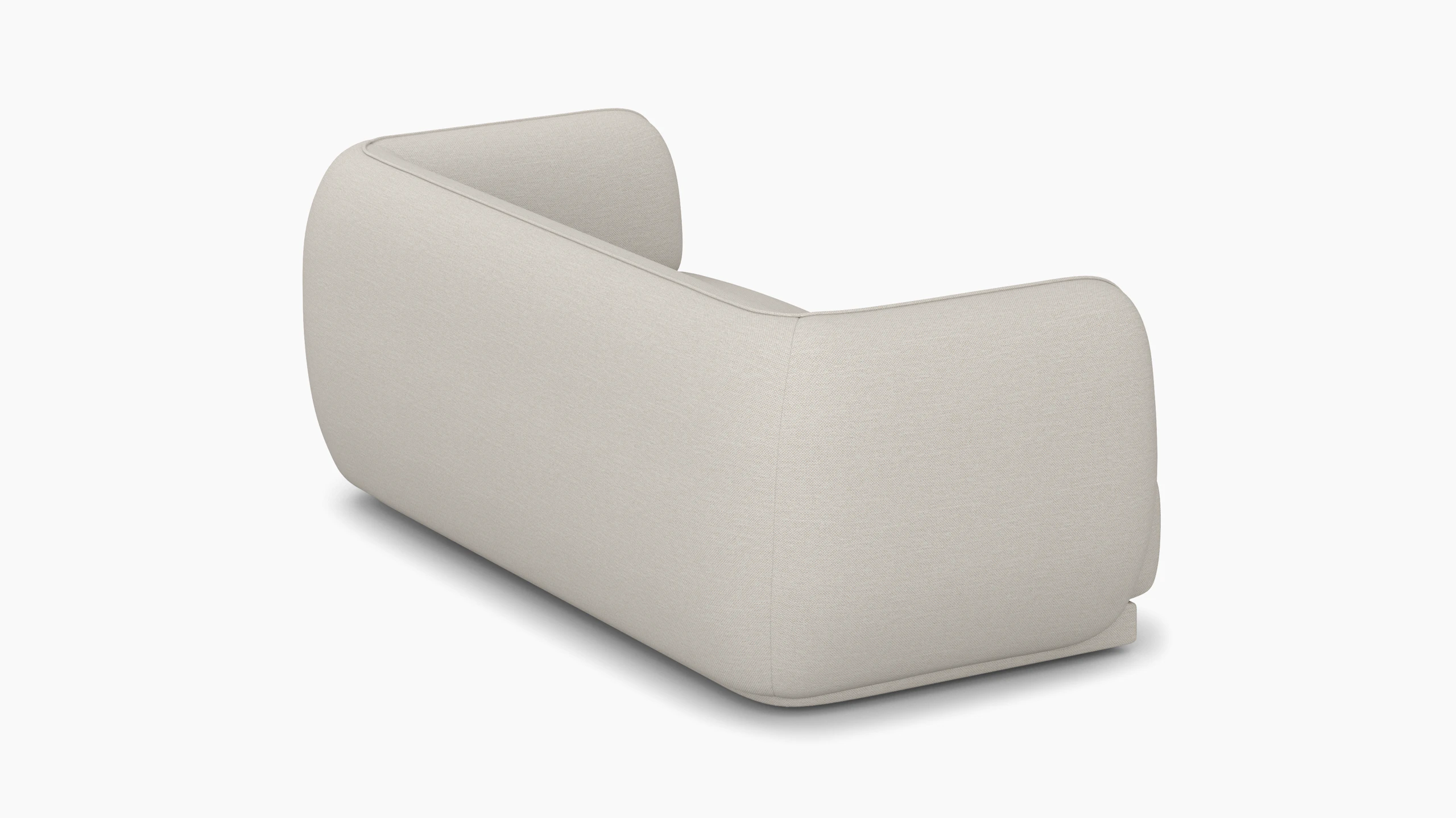 A Meris Sofa in Clavicle viewed from behind.