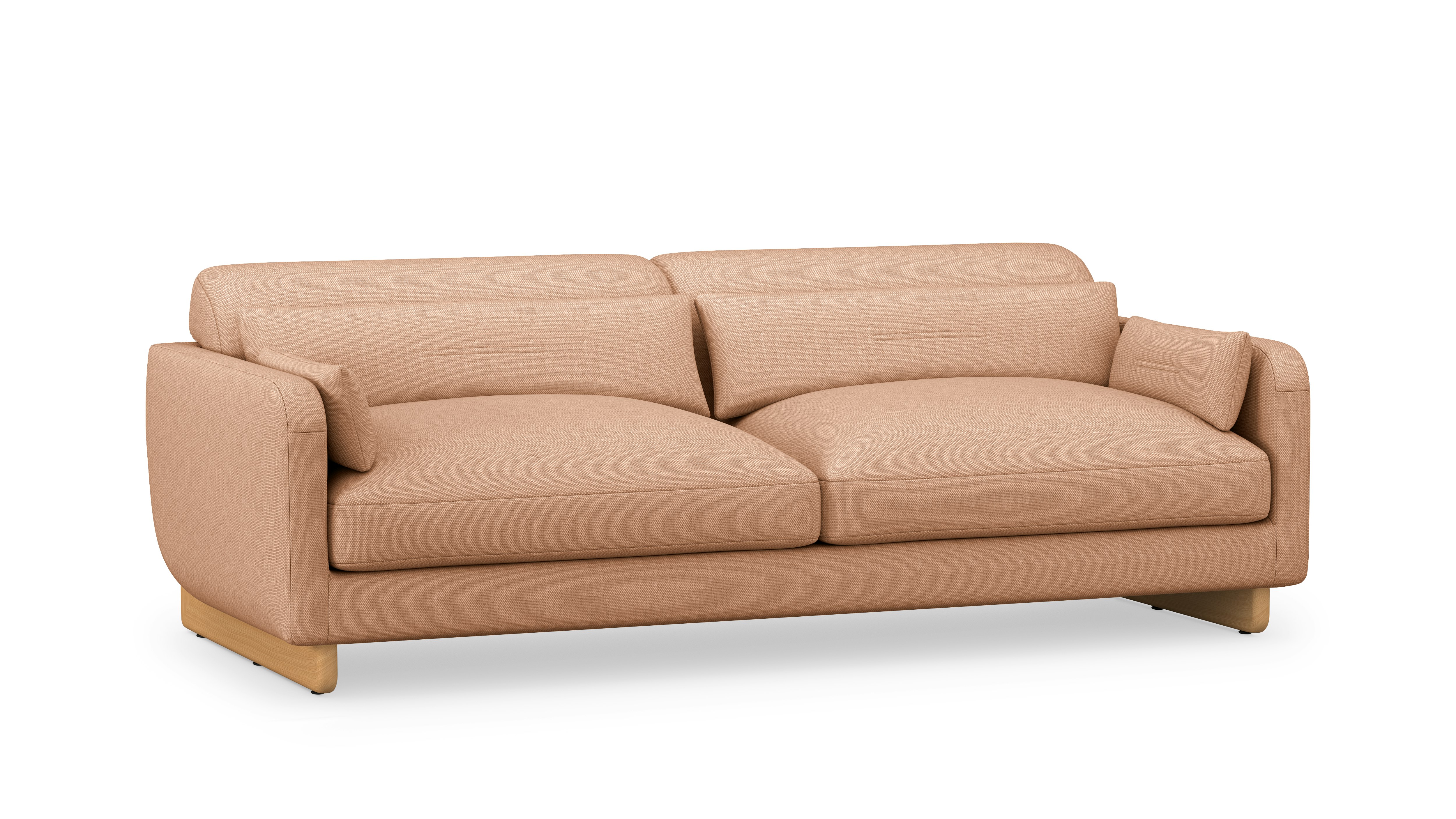 Contra Sofa - 84 Inch, Mode, Blush, Oak