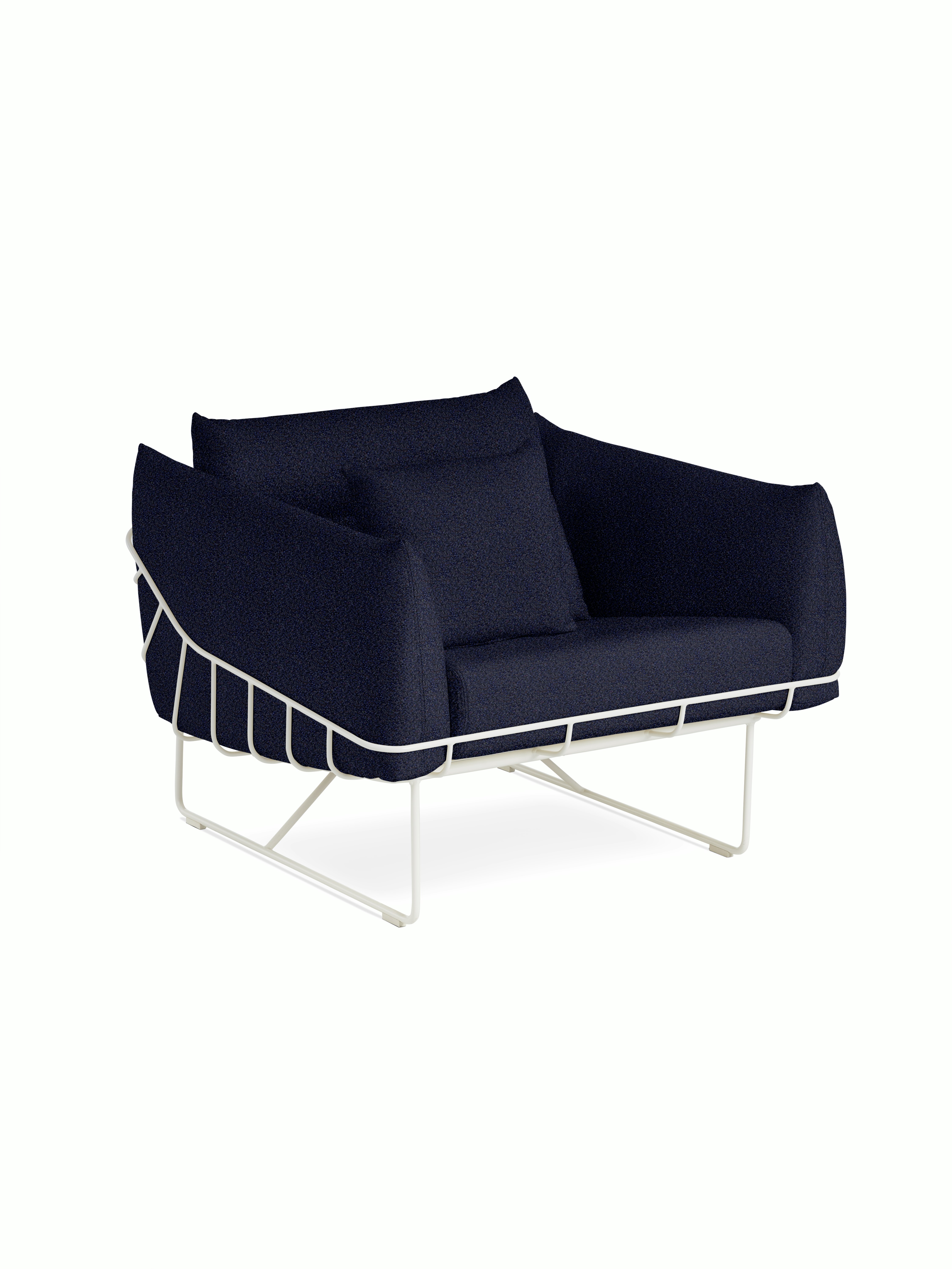 Wireframe Chair - Whim,  Navy,  White