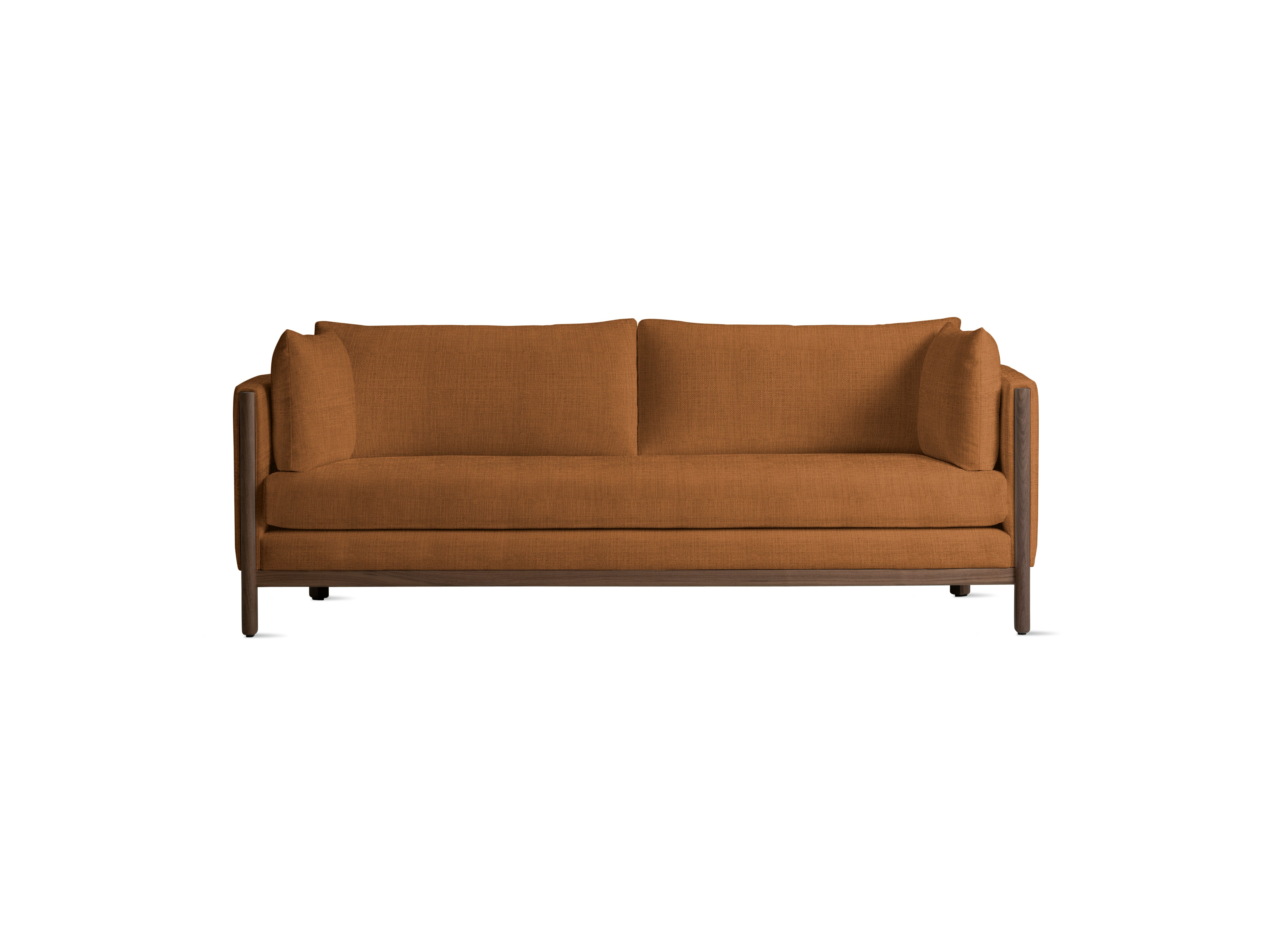 Emmy Sofa, 80 In, Pebble Weave, Cannella , Walnut