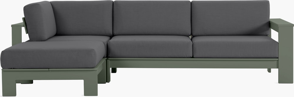 Pepin Sectional with Chaise - left,   sage,   charcoal
