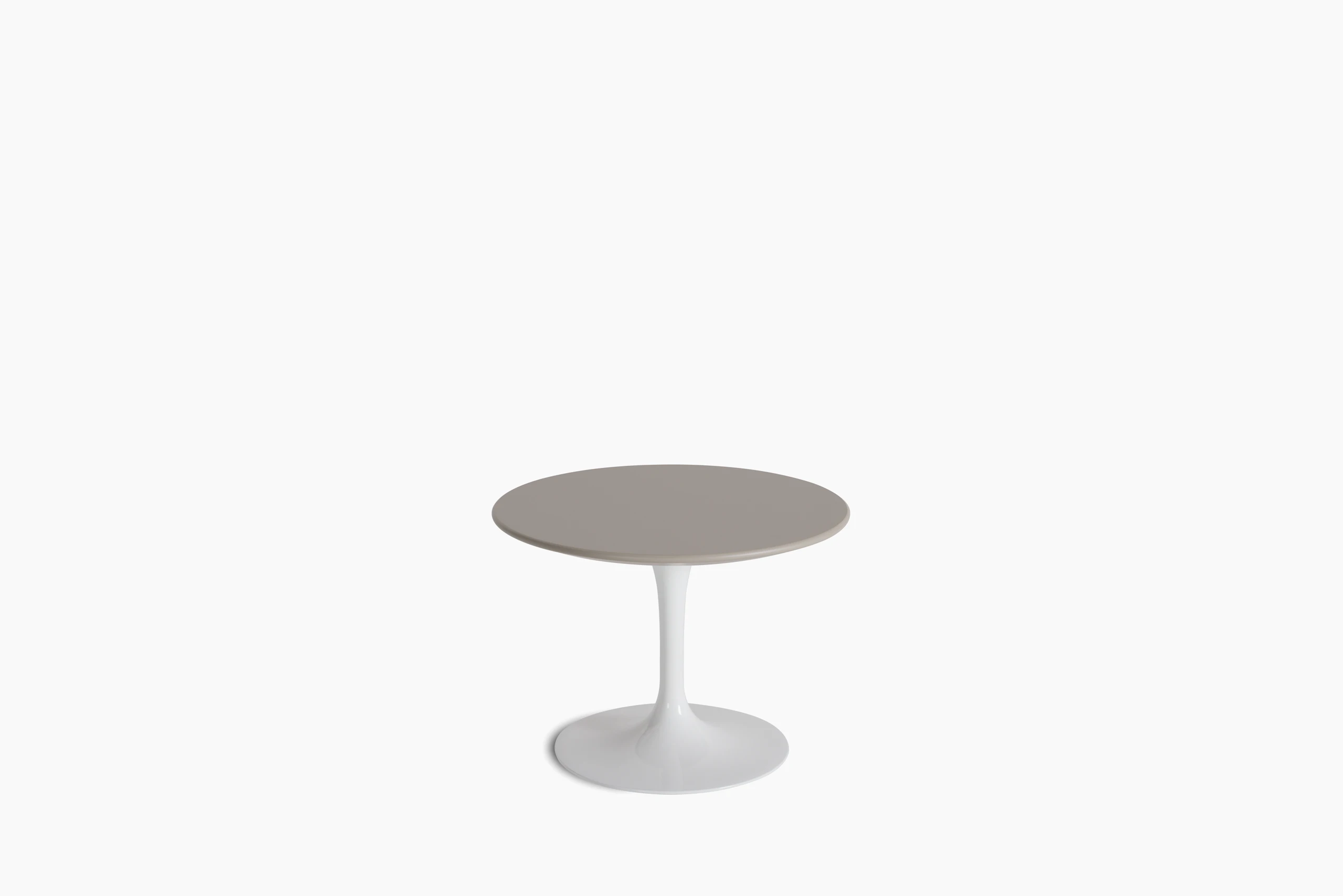 Saarinen Side Table - 20 Inch, Round, Low, Modern Clay Laminate, White Base