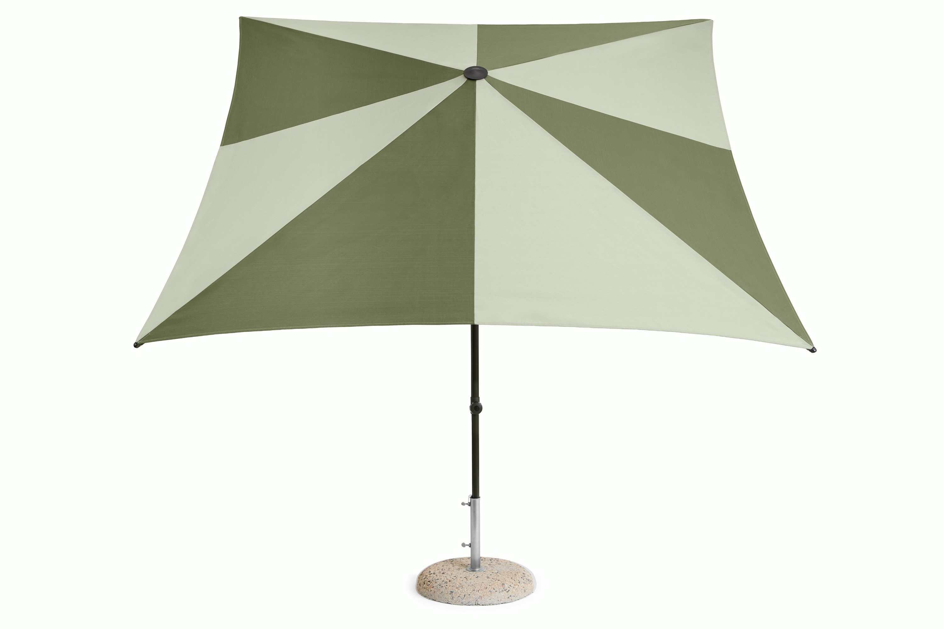 Terrazza Parasol - 8ft Square, Green and Dark Green