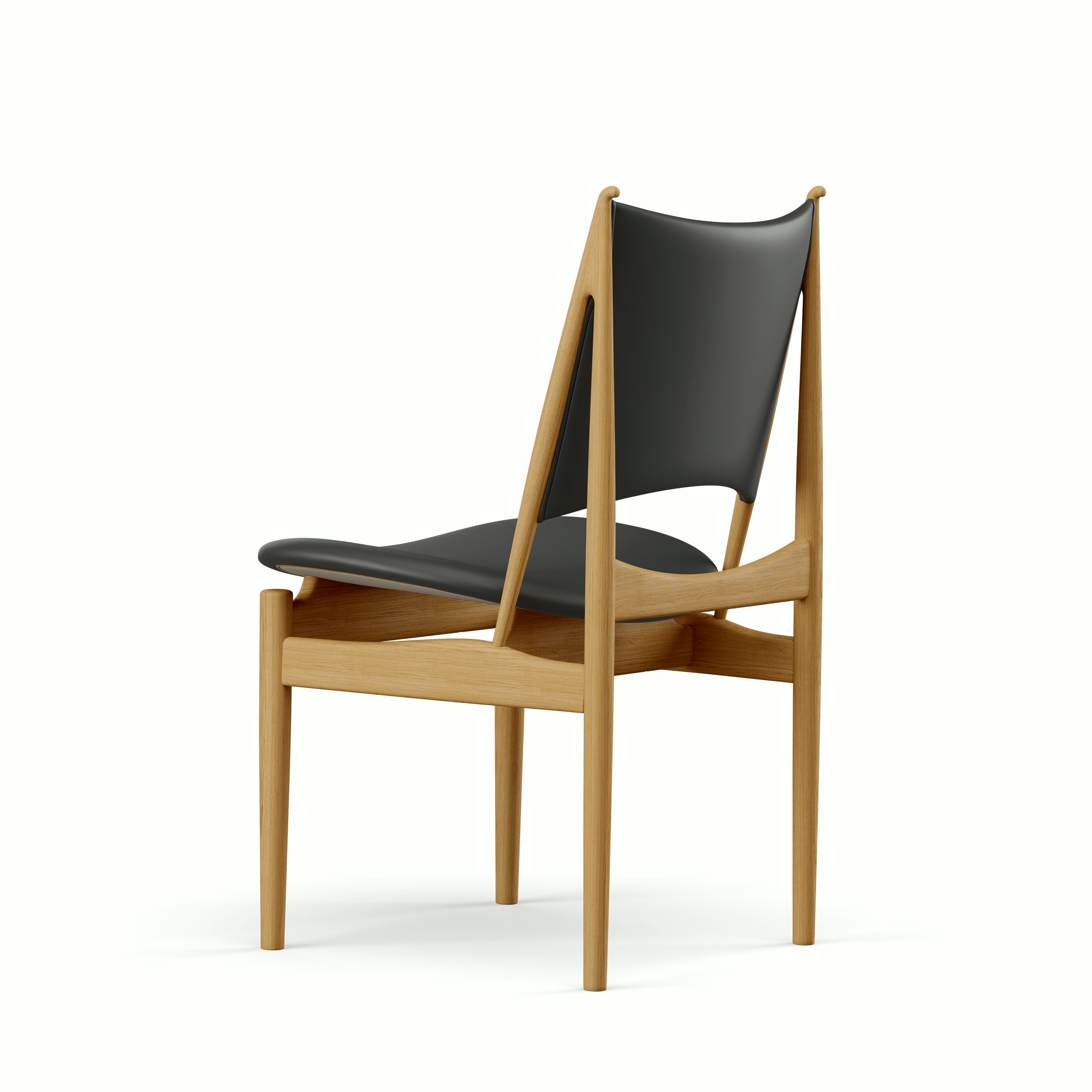 Egyptian Chair - Oiled Oak, Elegance Leather, Black