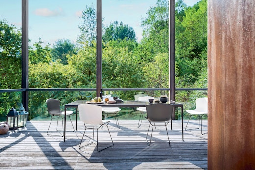 1966 Dining Table Bertoia Molded Shell Side Chair