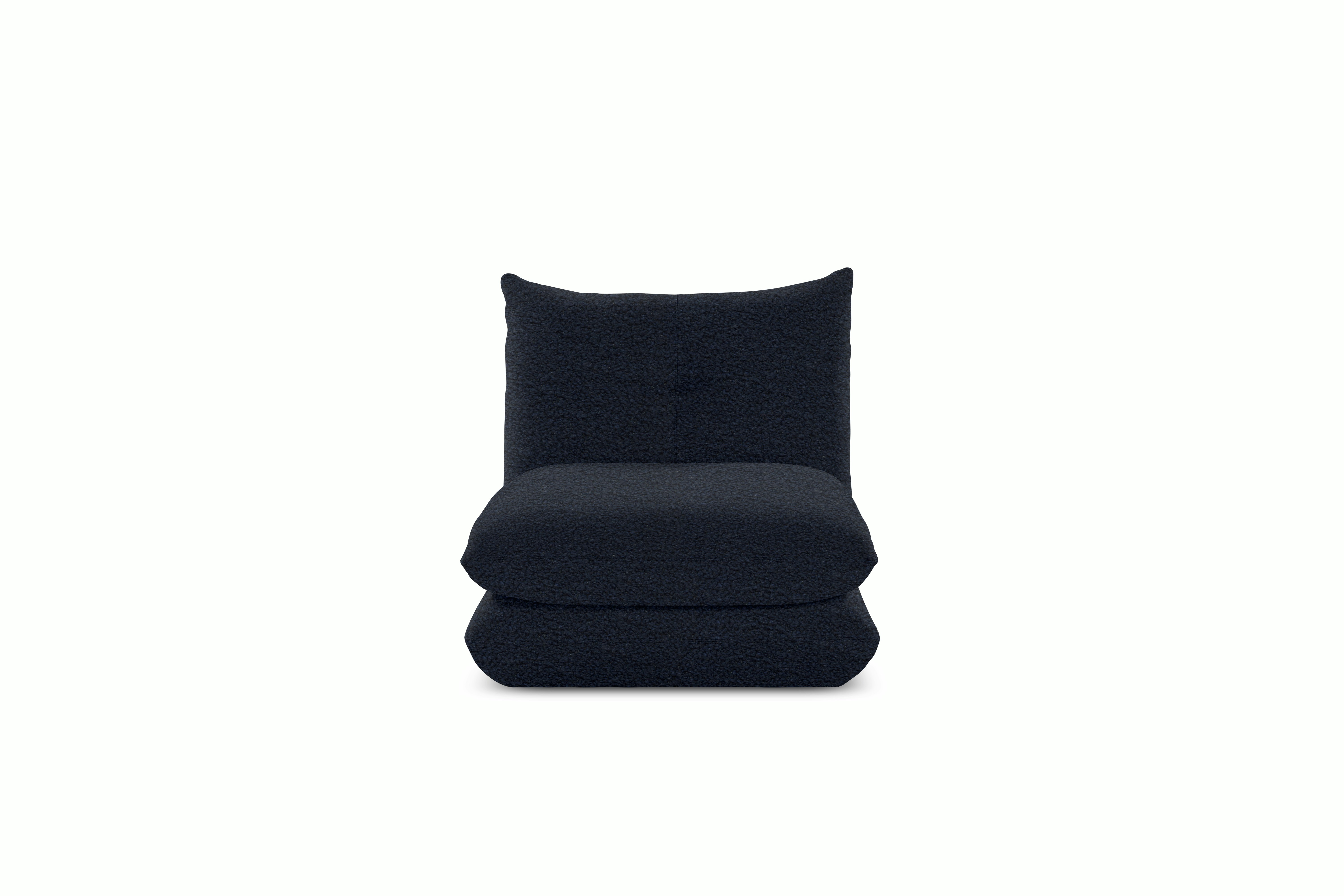 Pillo Armless Seat Module - Standard or Deep Curly  Blue