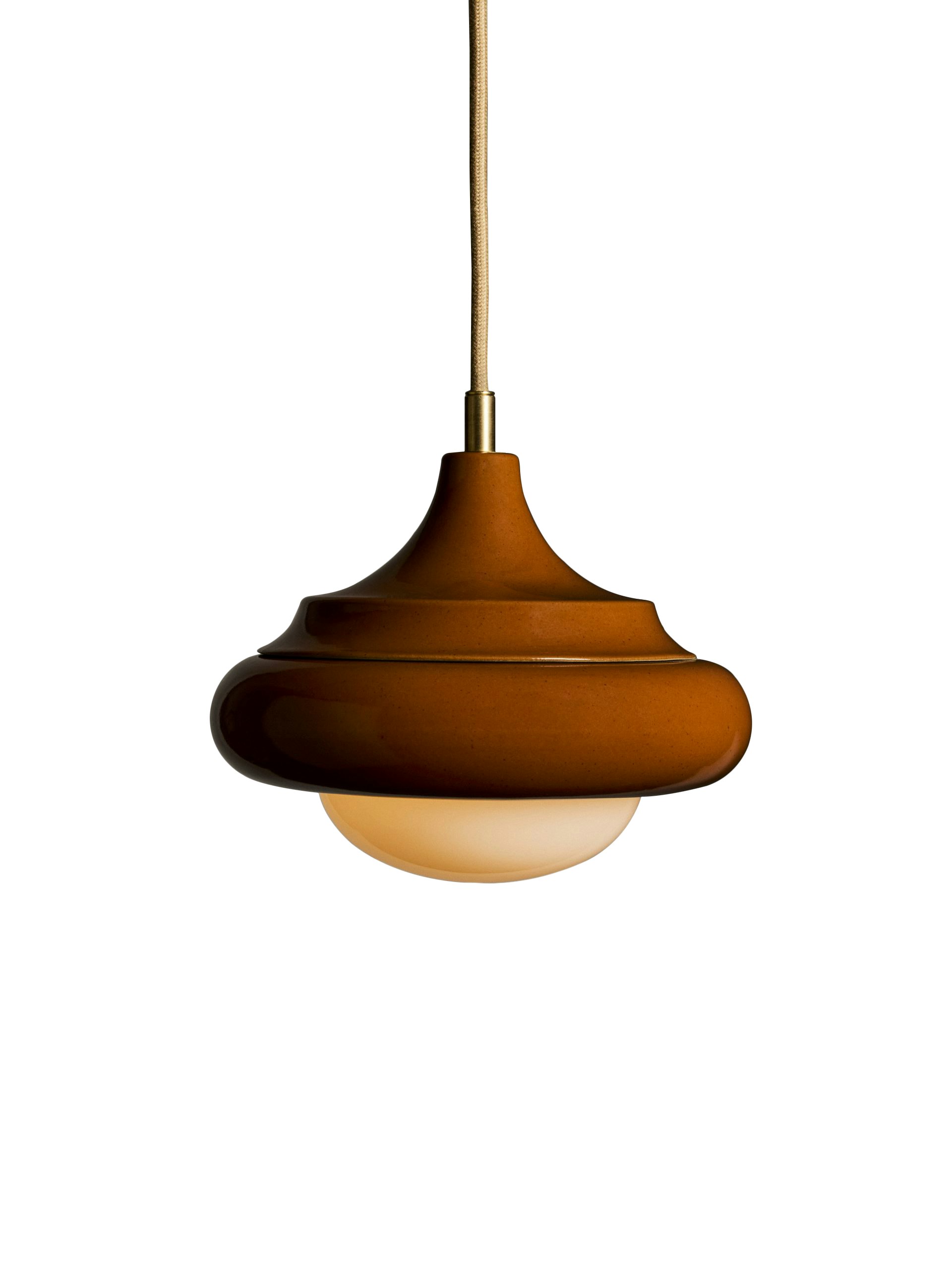 Humboldt Pendant 02 - Cinnamon, Unlacquered Brass