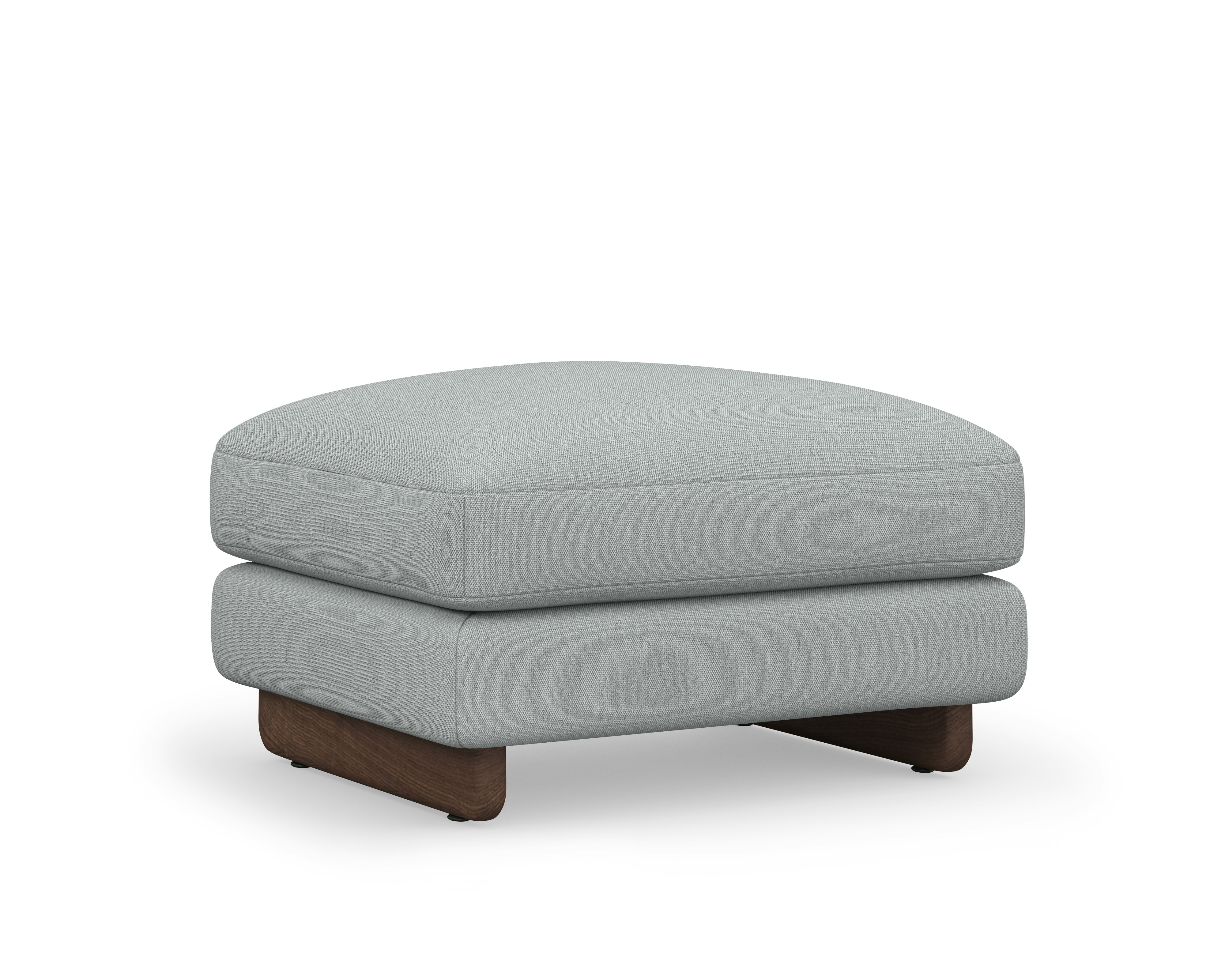 Contra Ottoman - Small, Album Linen, Powder, Walnut