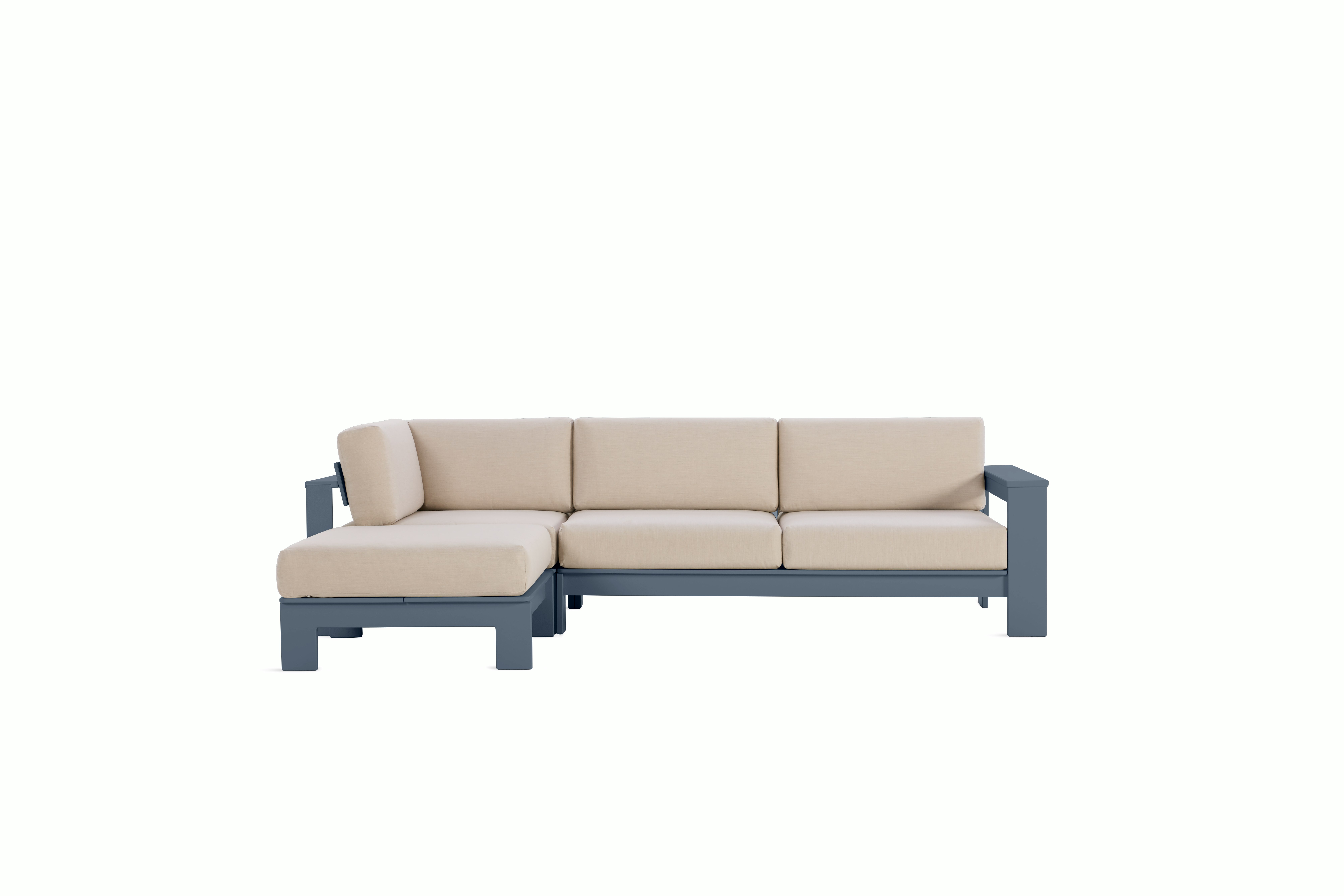 Pepin Sectional with Chaise - left,   ash-blue,   flax