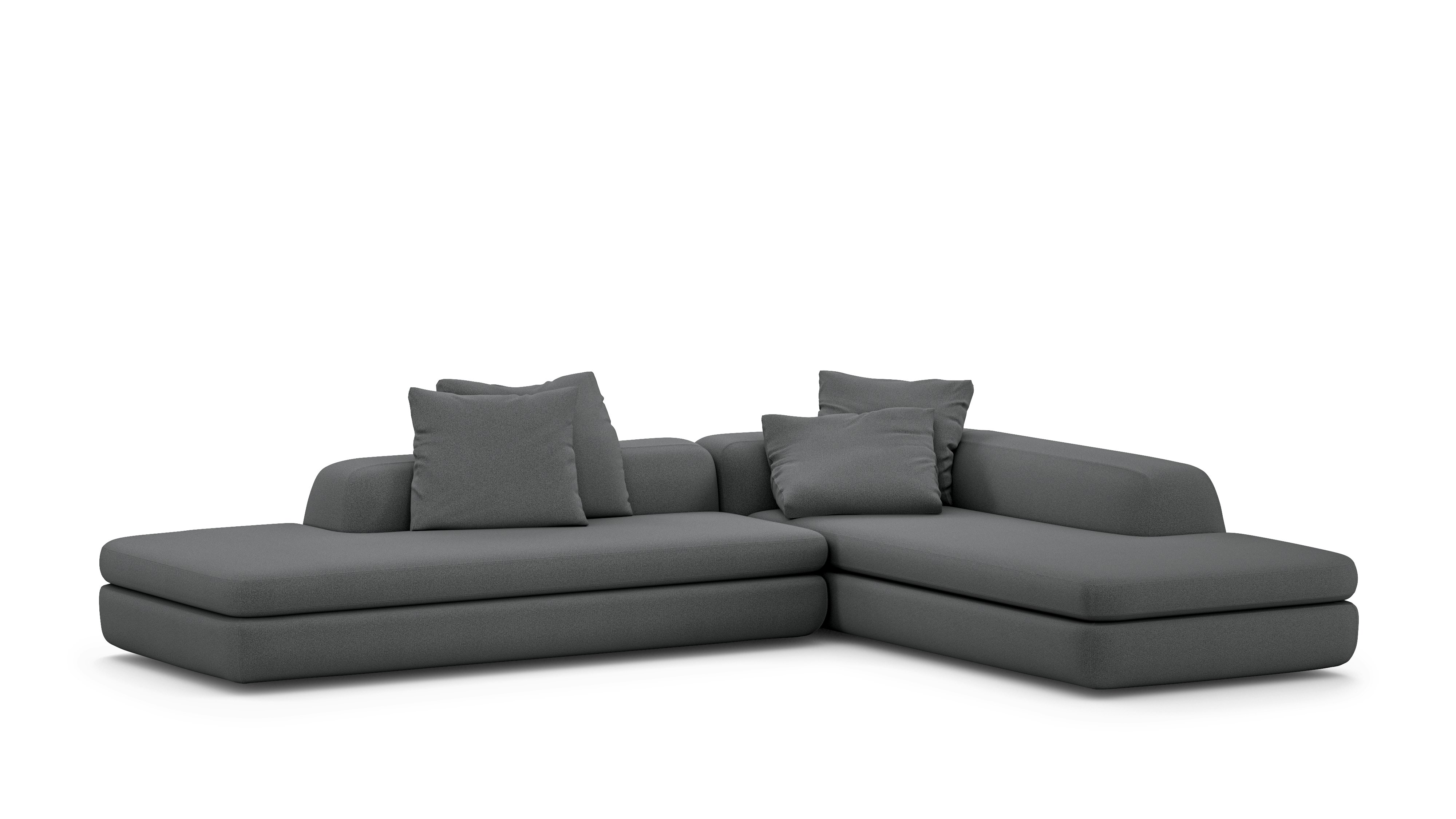 A Atlason Americano Open Sectional Chaise in Beck Molecule viewed from an angle.