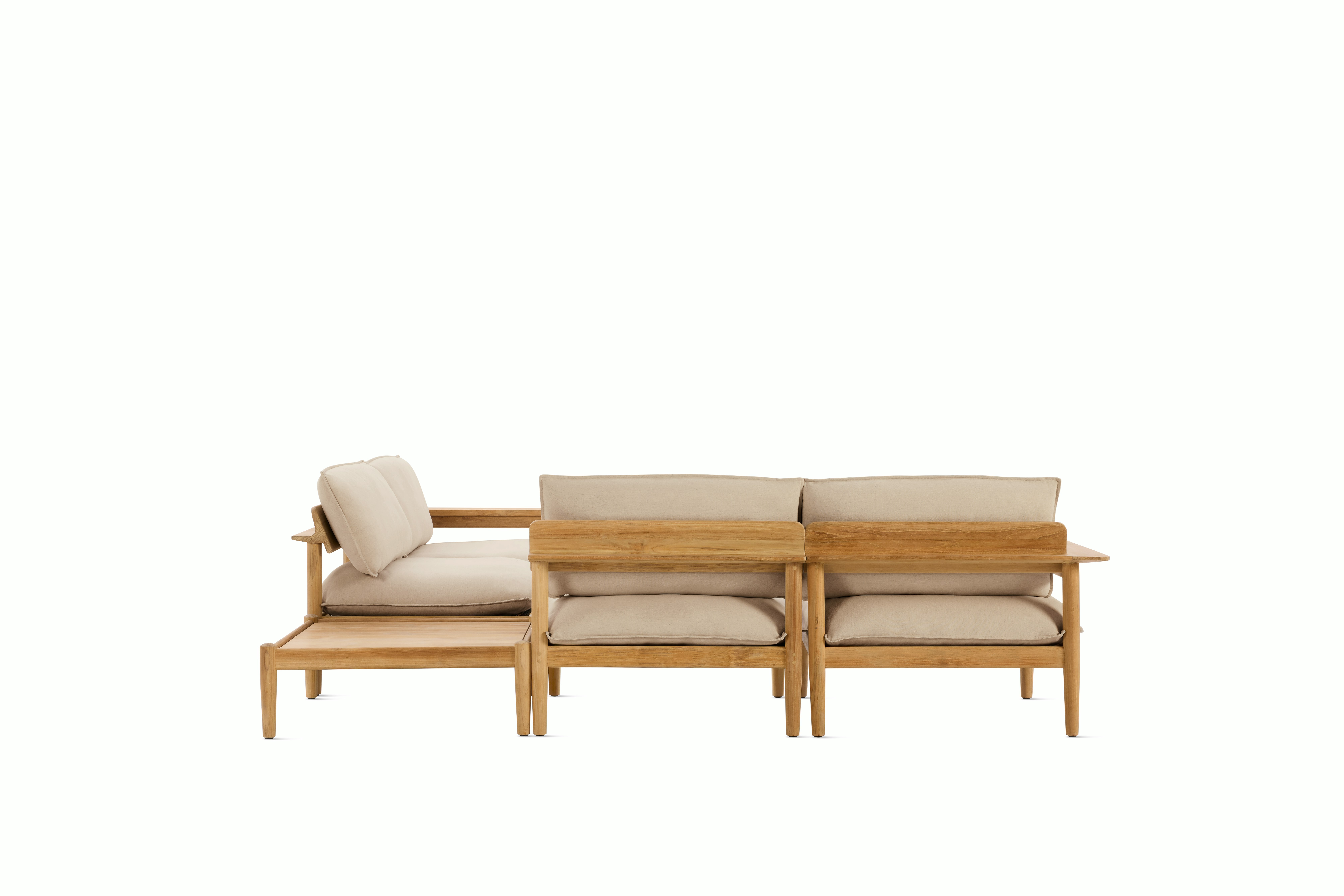 Terassi Corner Sectional with Table - Heritage,  Papyrus, FSC Certified