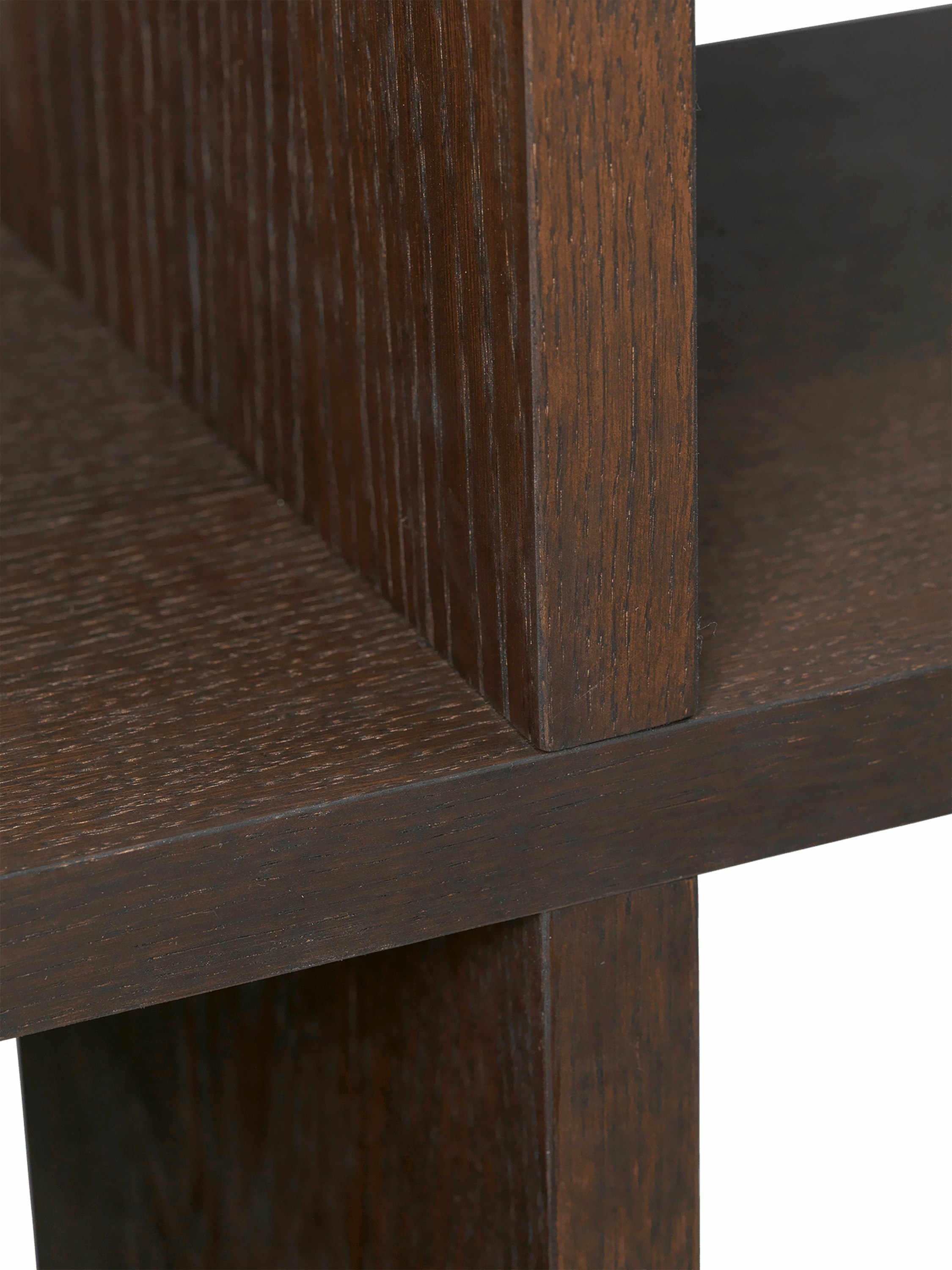 Kona Bookcase - 2 X 4, Dark Stained Oak