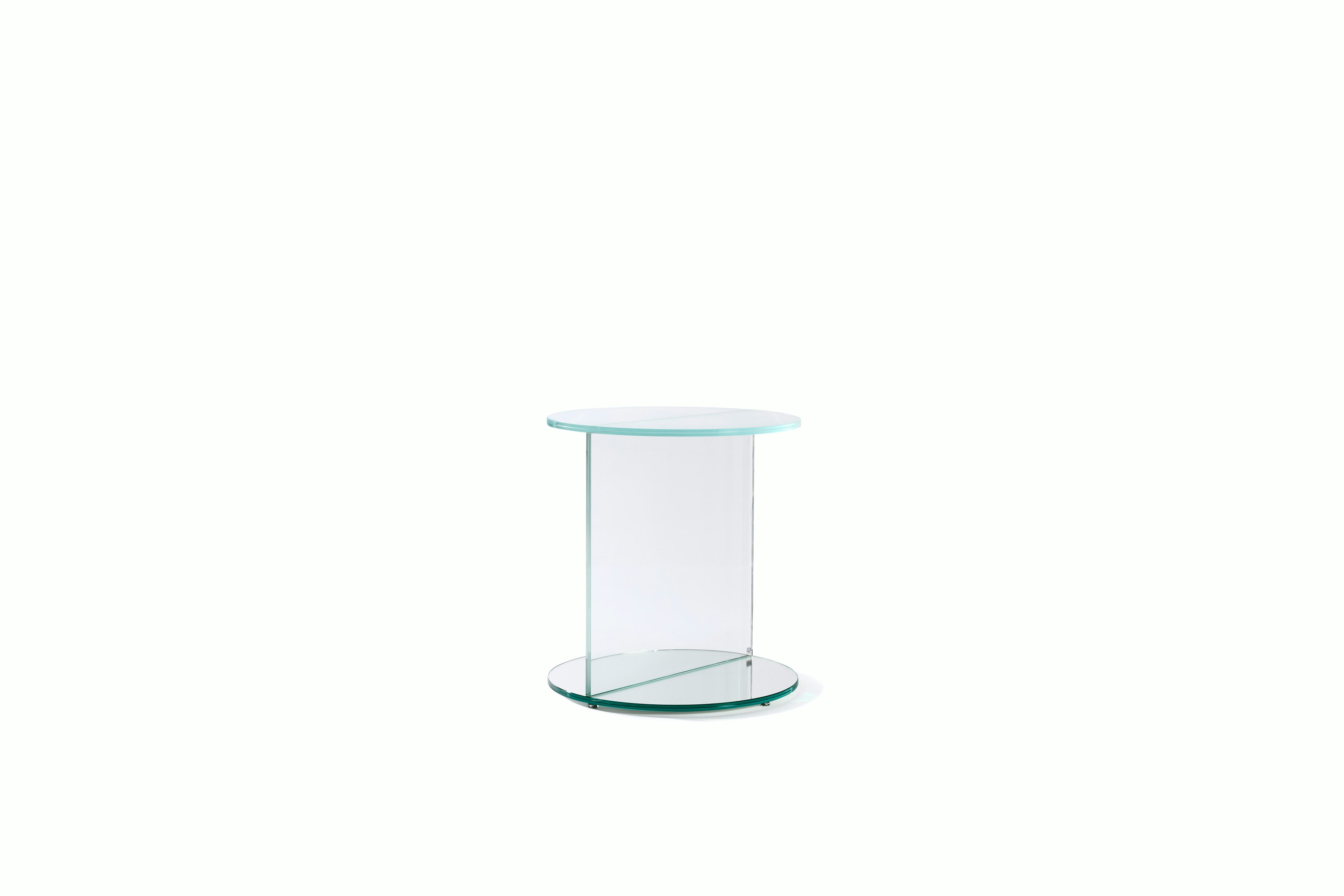 Doble Side Table - 17 Inch, Clear Glass