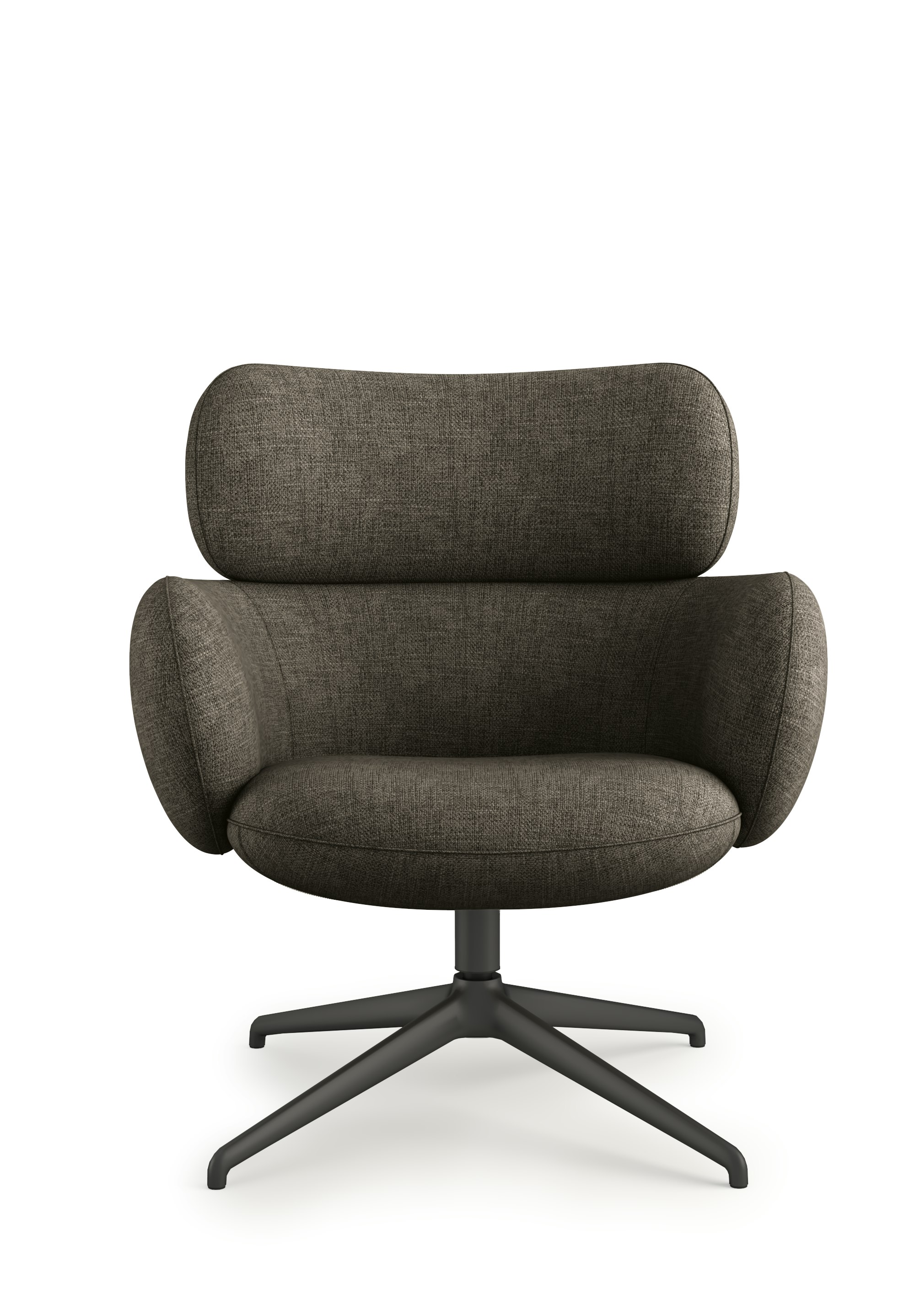 Blis Swivel Chair  - Black, Crypton Robusta, Java