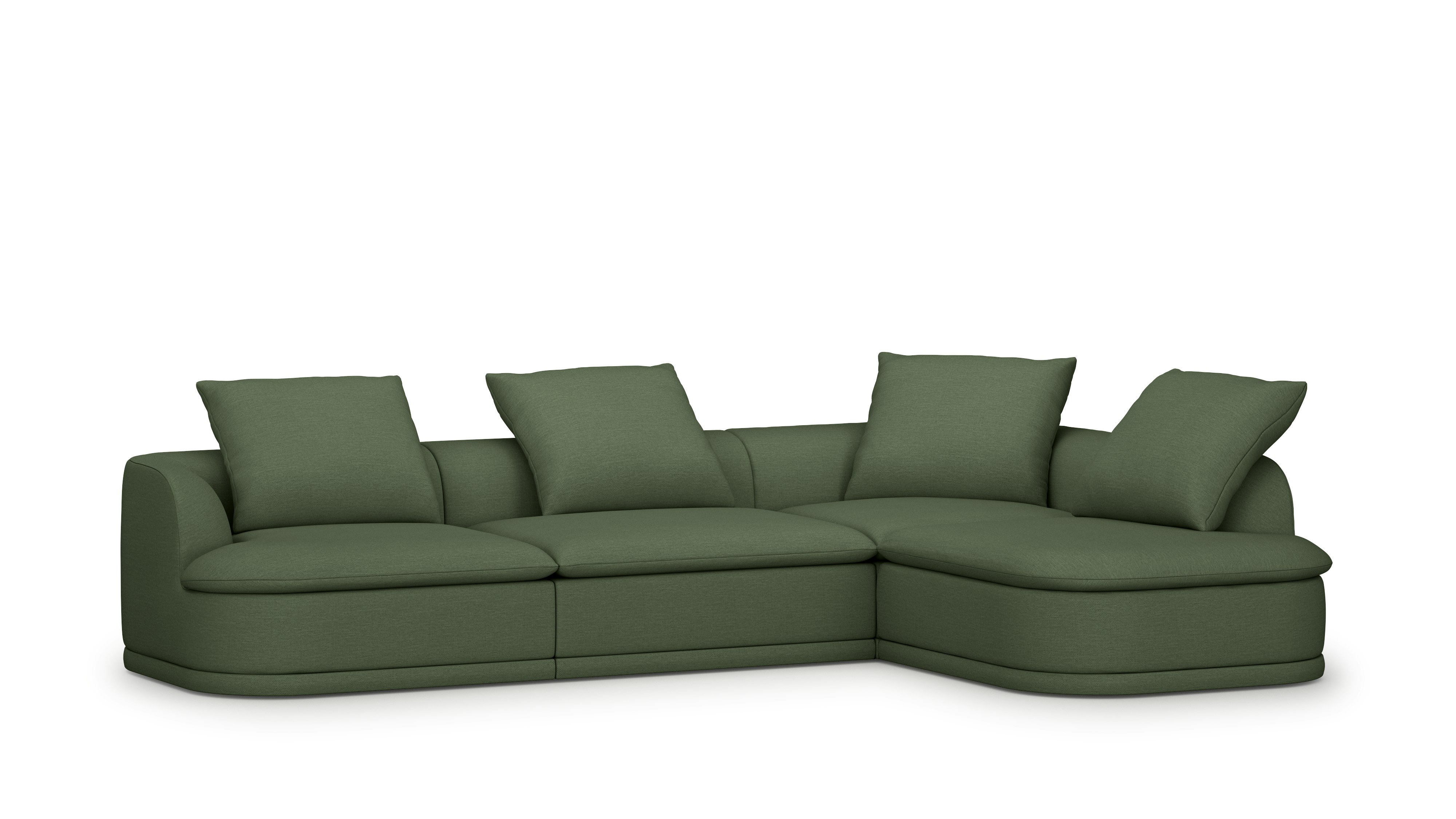 An Atlason Composed Modular Sofa L-Sectional - Right in Mode  Genus viewed from an angle.