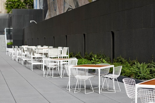 Bertoia Side Chair Richard Schultz 1966 Dining Barstool 1966 Dining Table outdoor community shared spaces