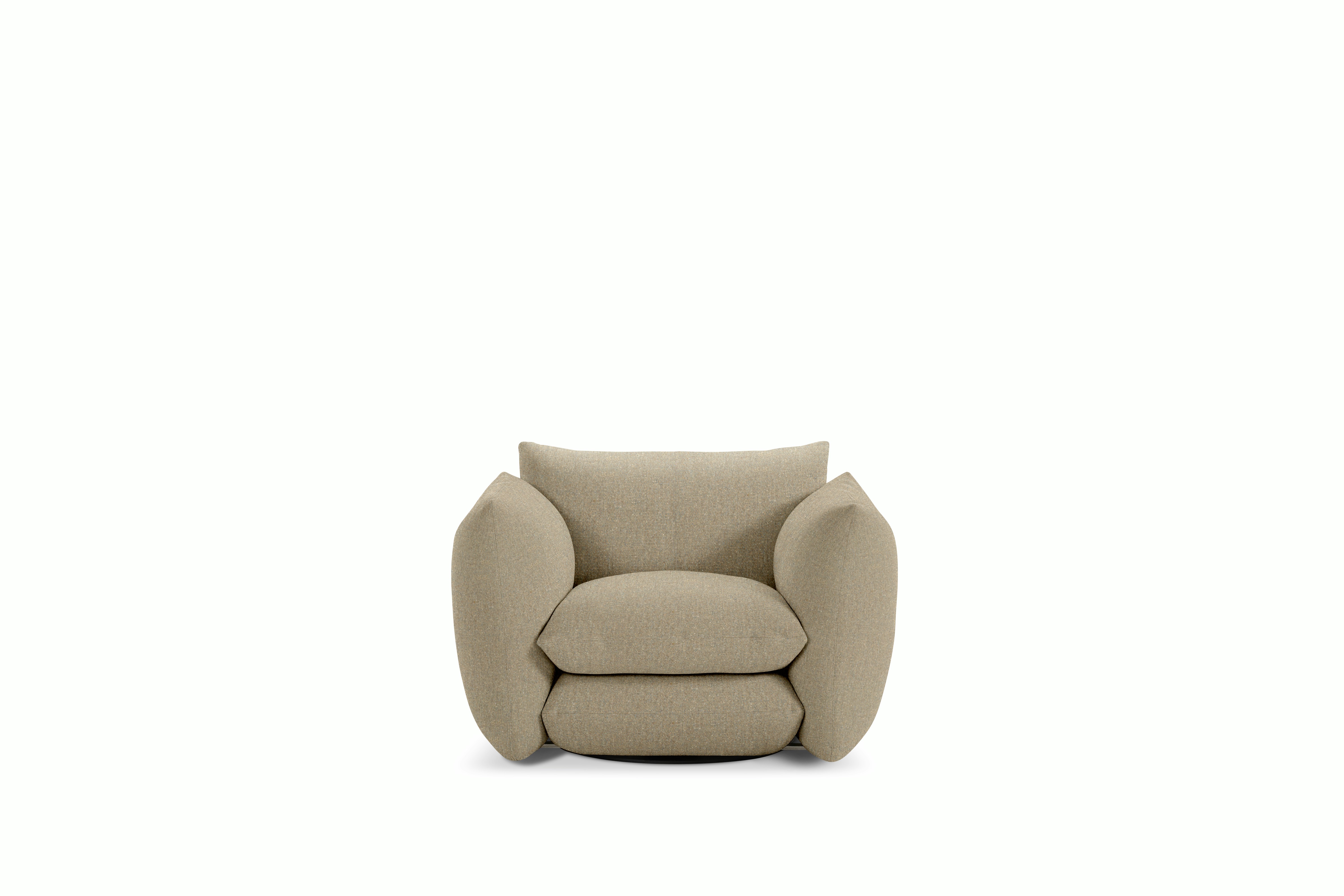 Perron Pillo Lounge Chair - Swivel or Fixed,  Buzz,  Grain