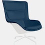 Striad Lounge Chair - High Back,  Mode,  Denim,  White,  4-Star Swivel,  White