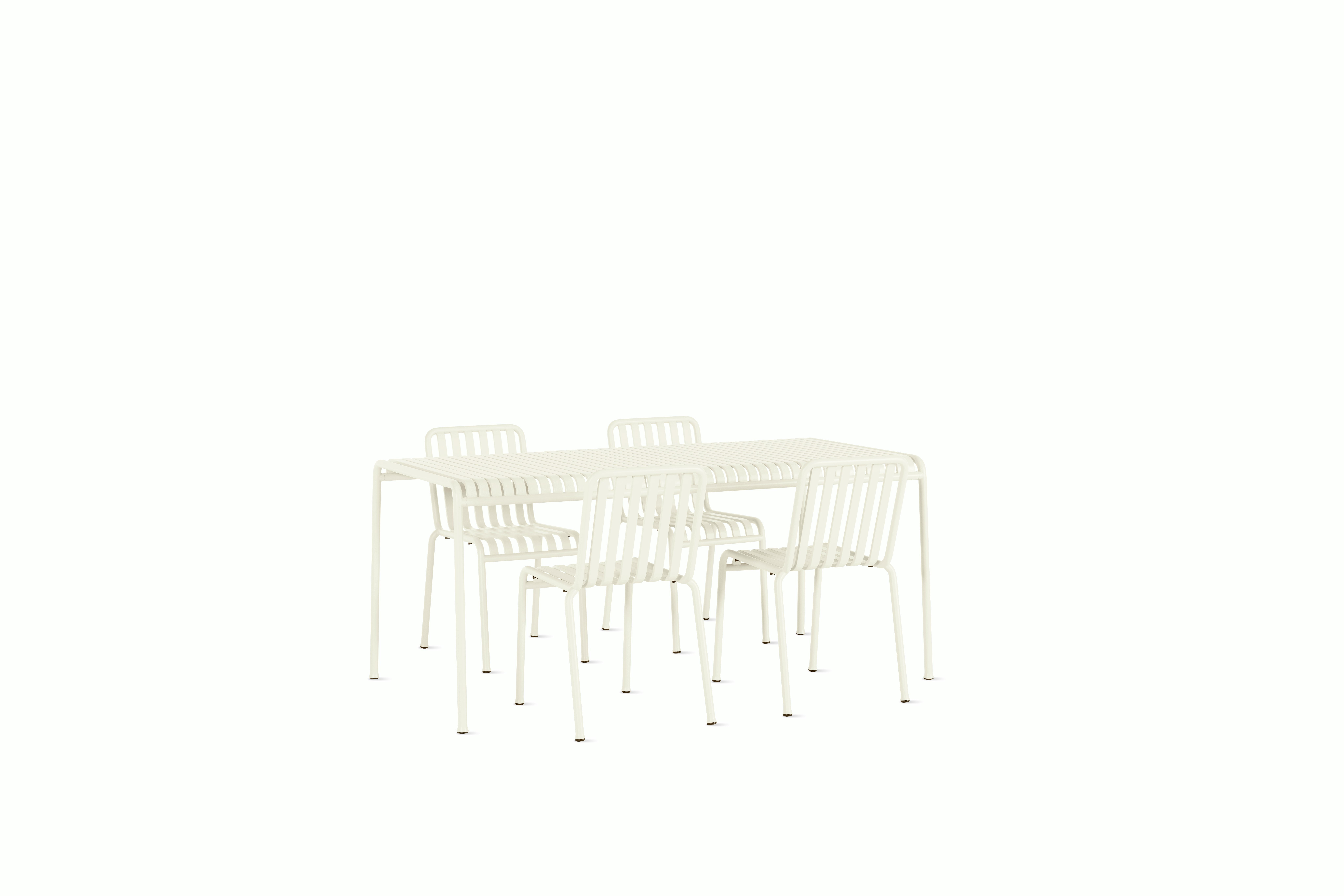 Palissade Dining Set - 4 Side Chairs,  White