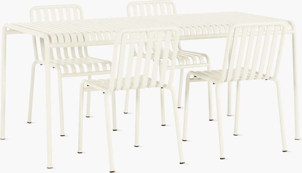 Palissade Dining Set - 4 Side Chairs,  White