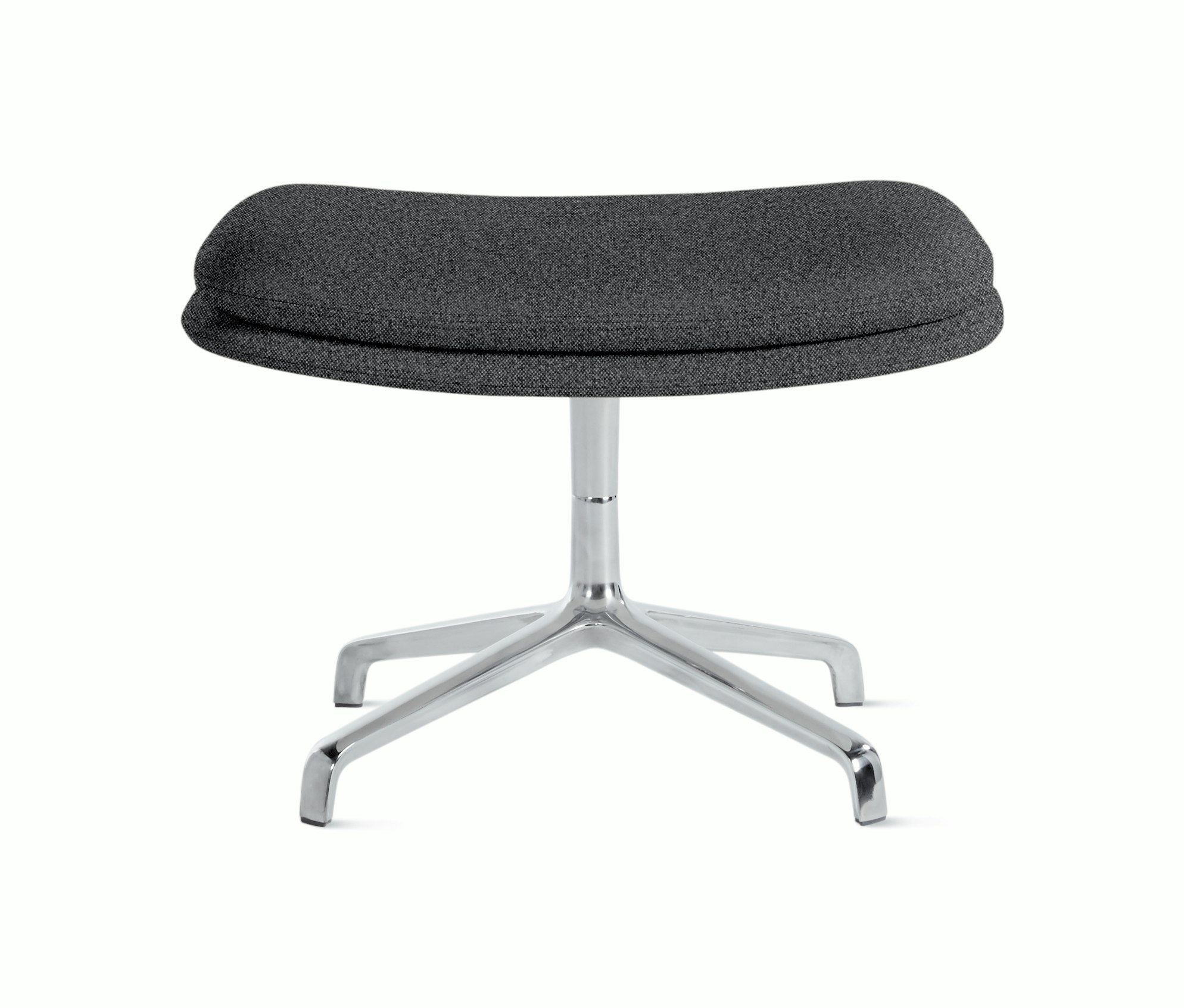 Striad Ottoman - Beck,  Molecule,  4-Star,  Polished Aluminum