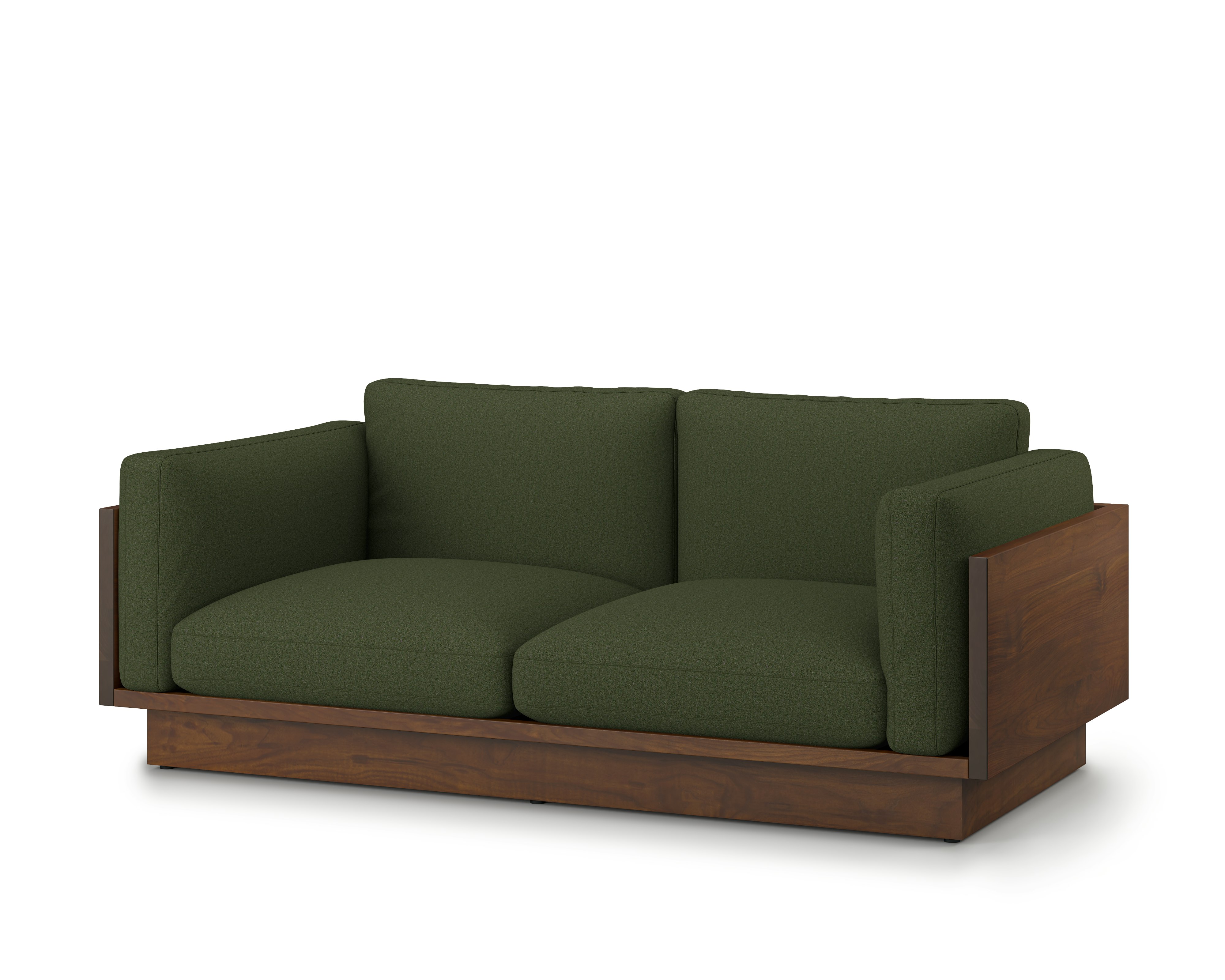 Pawson Drift Sofa - 80 Inch, Tempo Velvet, Farmland, Tudor Walnut