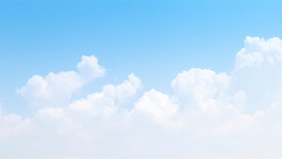 A blue sky with clouds.