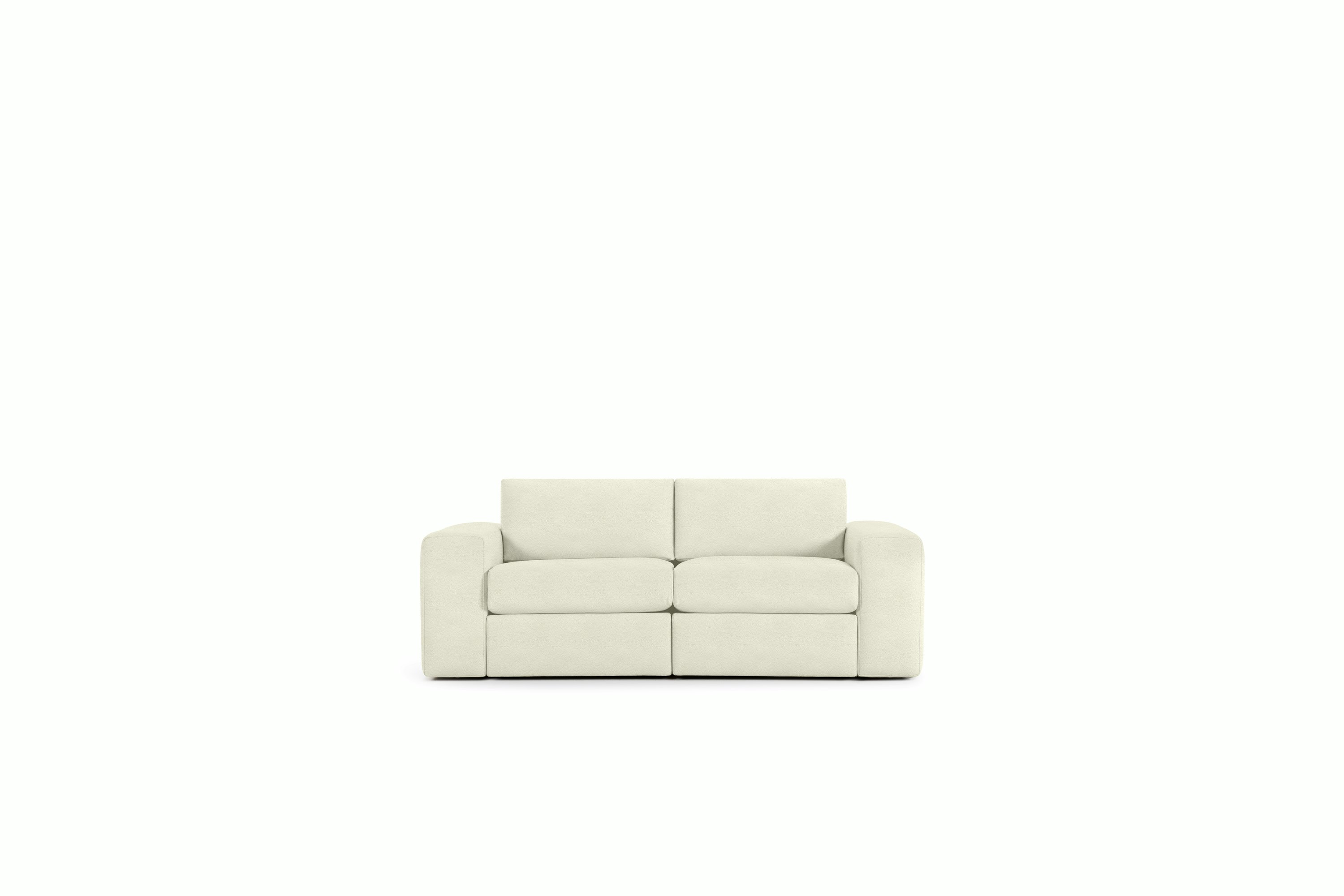 Irvin Sofa - Two-Seater,  Vienna Leather,  Powder