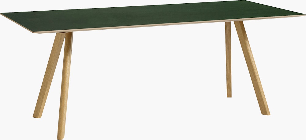 Copenhague 30 Dining Table 2.0 - Green / Oak, 78.75 inch