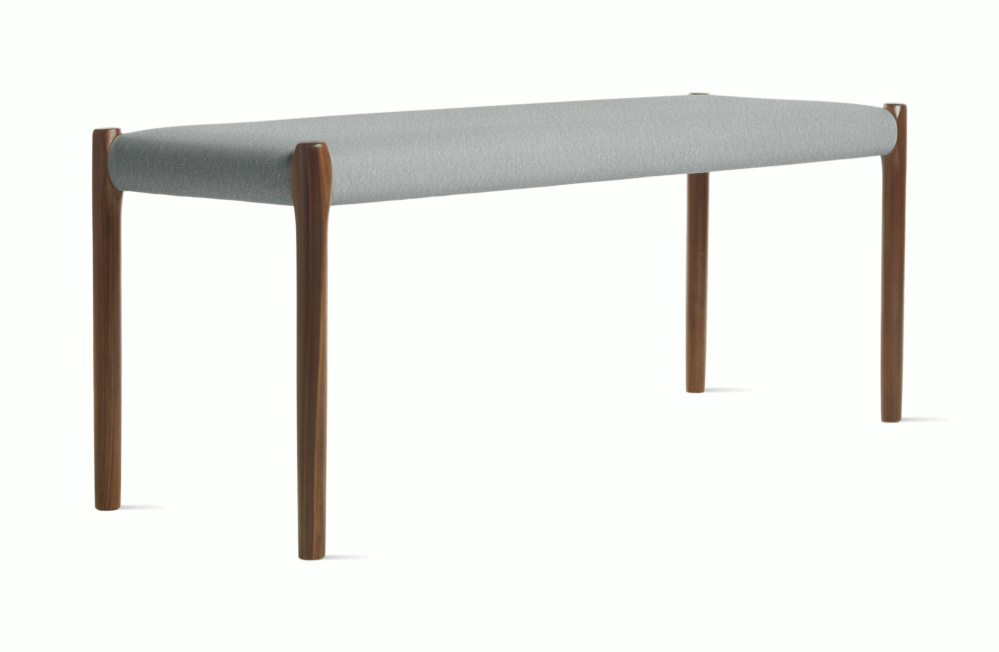 Moller Model 63A Bench - Walnut,  Album Linen,  Powder