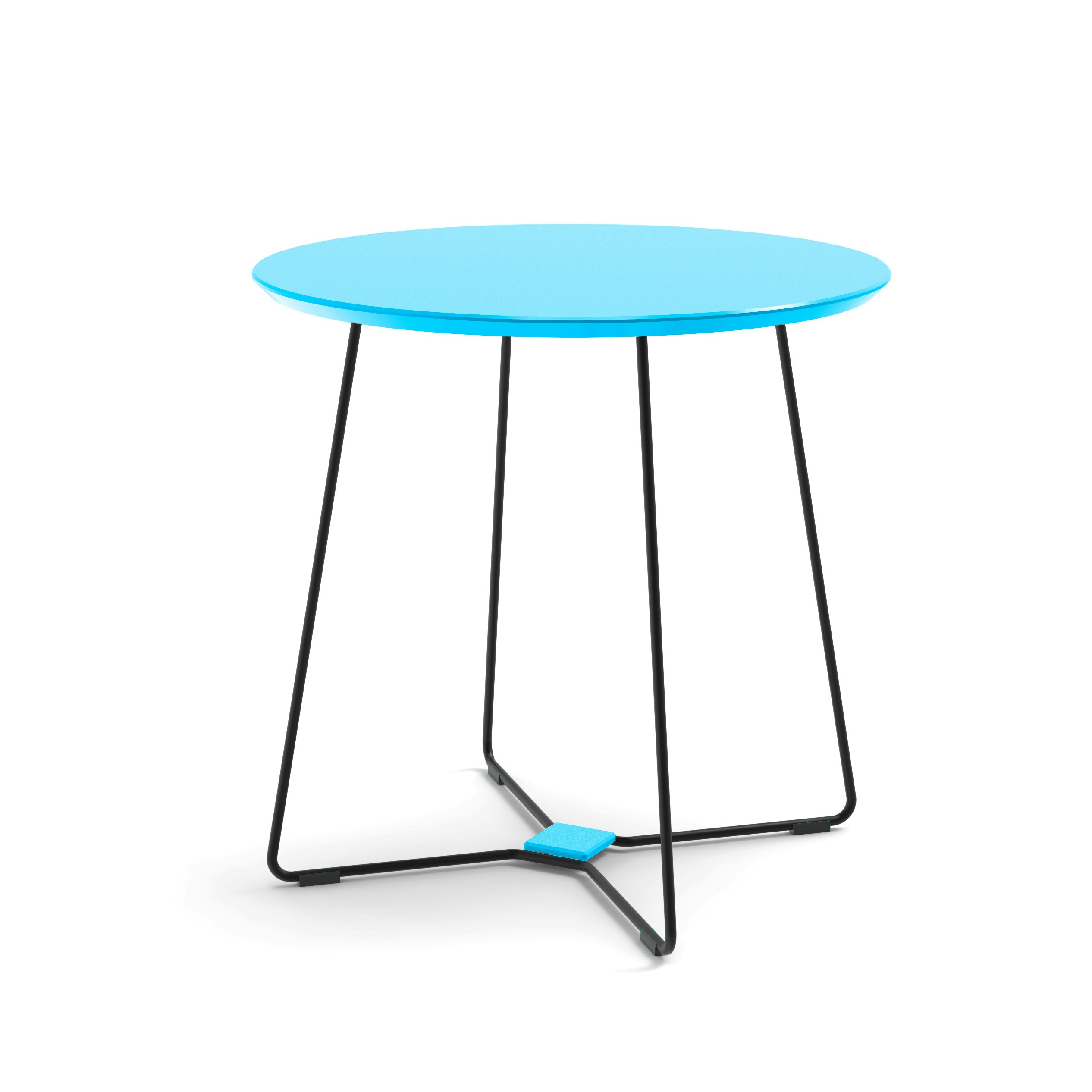 Keene Dining Table - Sky Blue, Black