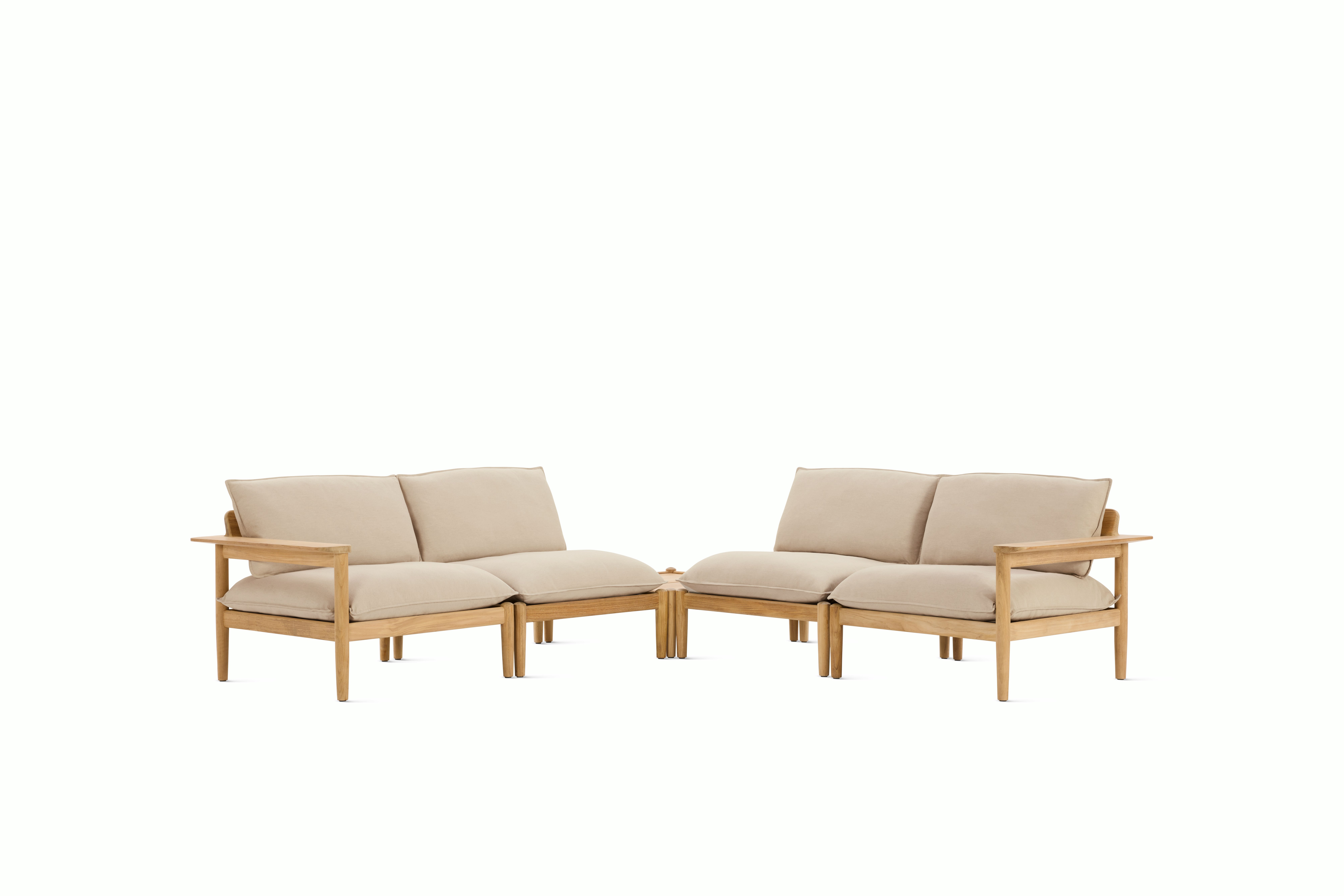 Terassi Corner Sectional with Table - Heritage,  Papyrus, FSC Certified