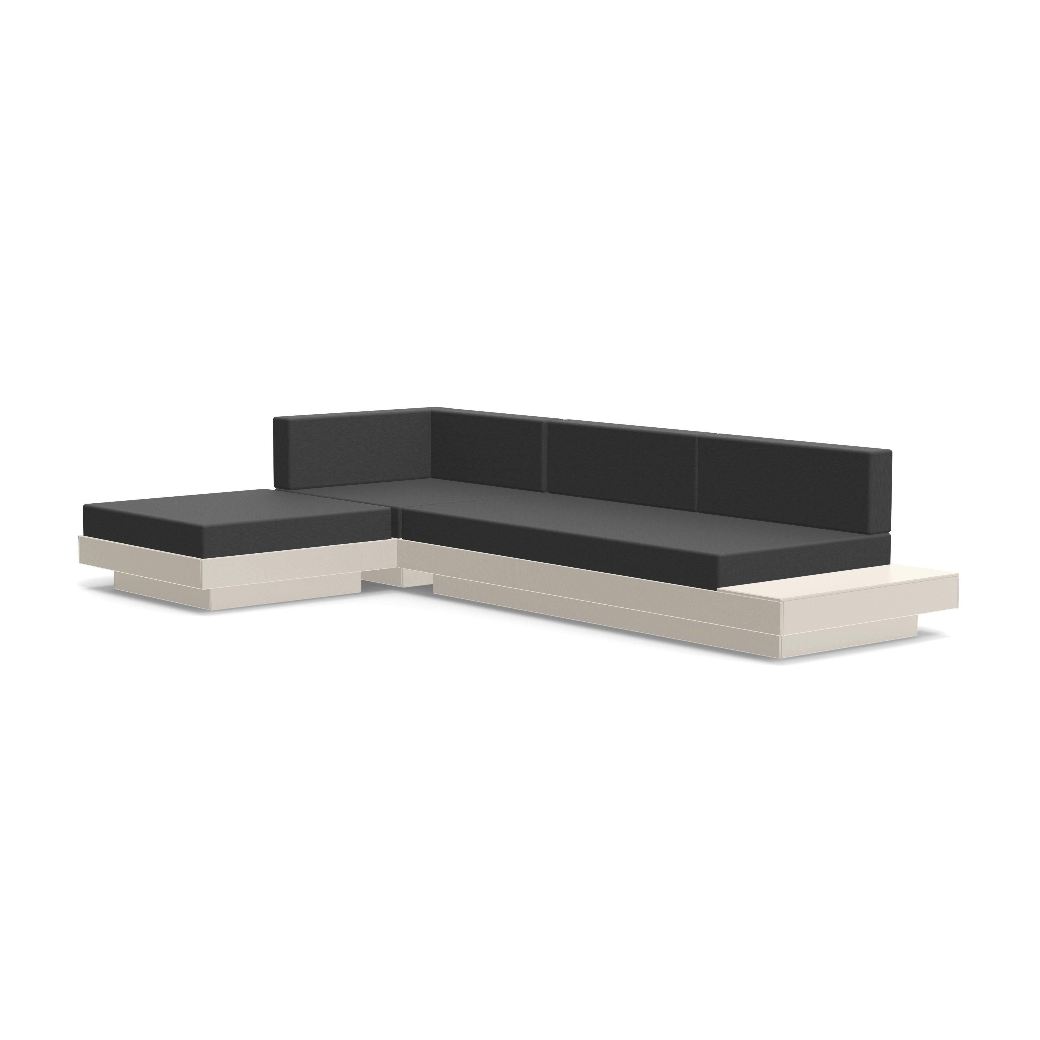 Platform One Sectional with Chaise - Fog,  Cast Charcoal