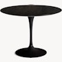 Saarinen Lounge Table - 35 Inch, Veneer Topo Noir, Black Base