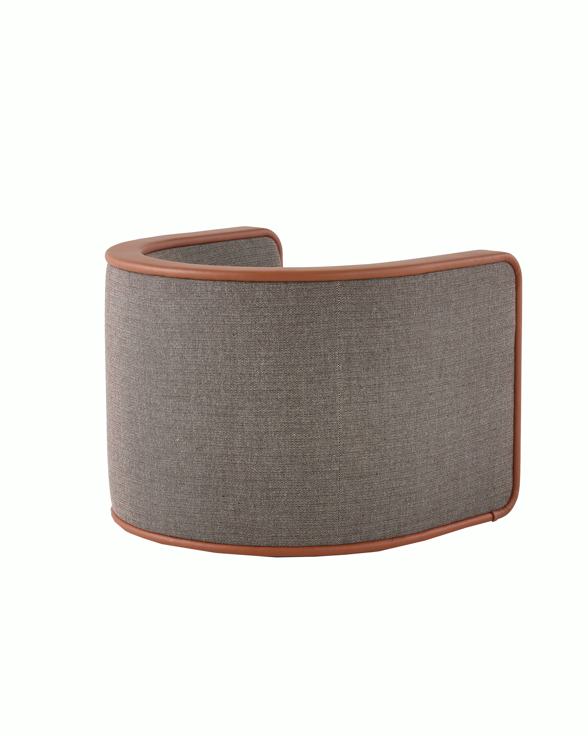 U-Series Lounge Chair with Tenera Maple arms and Wool Tweed Umber seat and back.