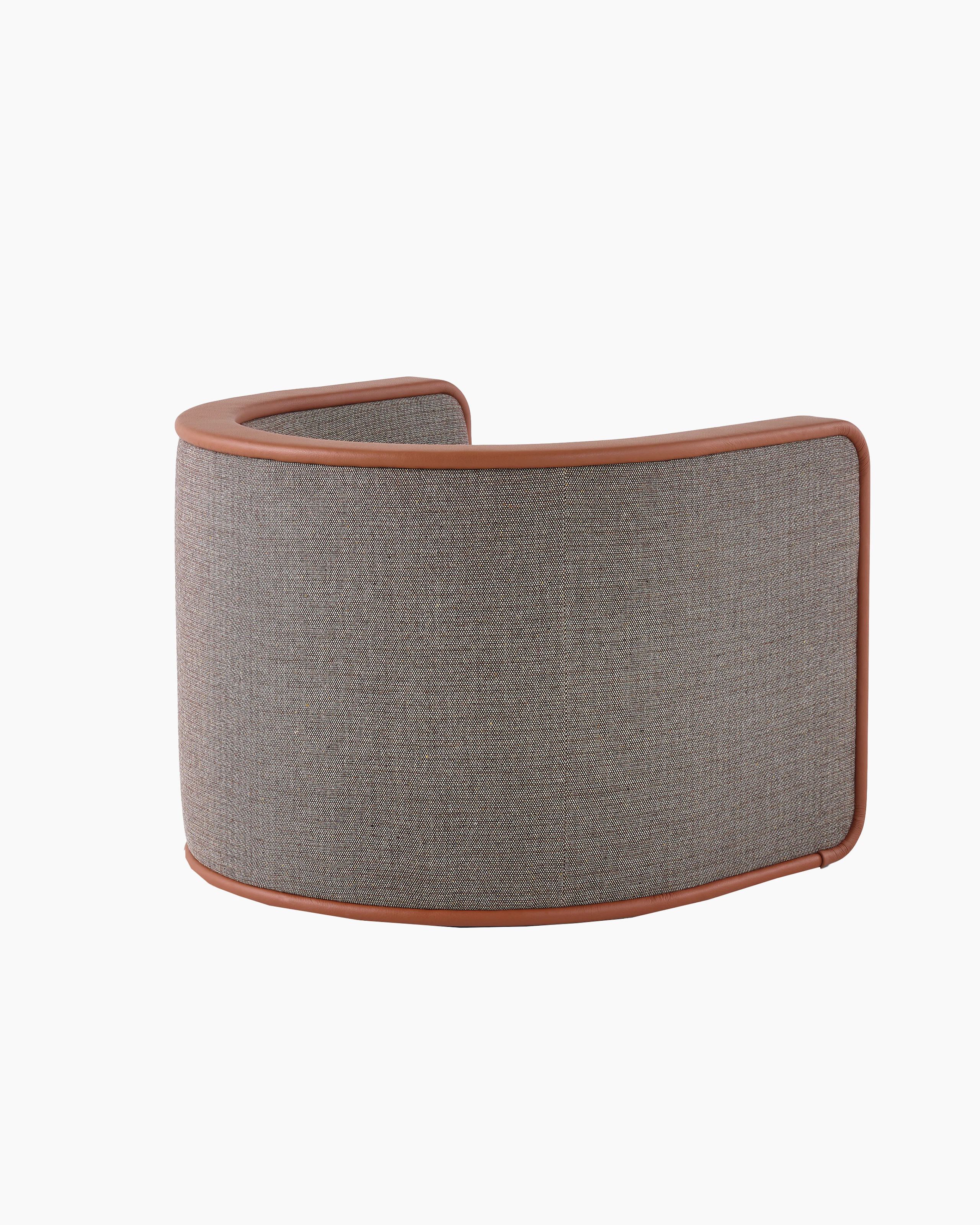U-Series Lounge Chair with Tenera Maple arms and Wool Tweed Umber seat and back.