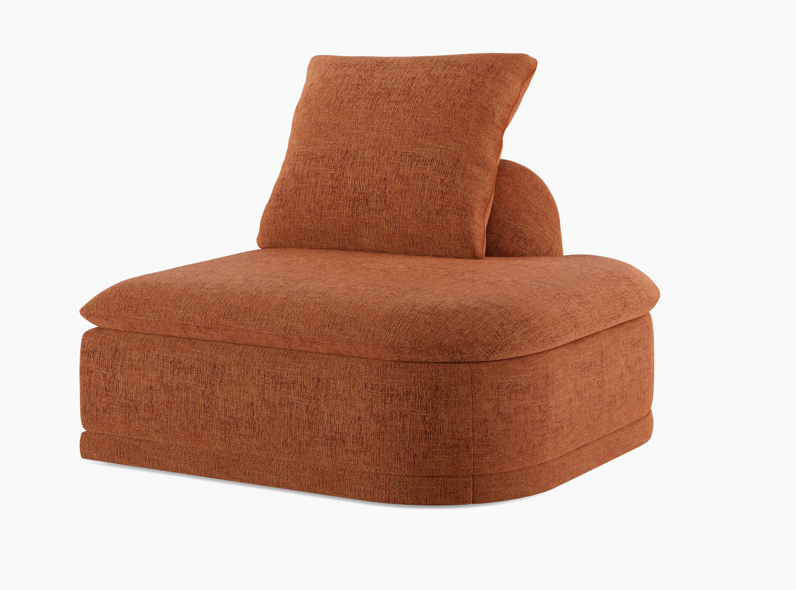 Atlason Composed Modular Sofa Open Chaise Module - Right, Crypton Robusta, Rattan