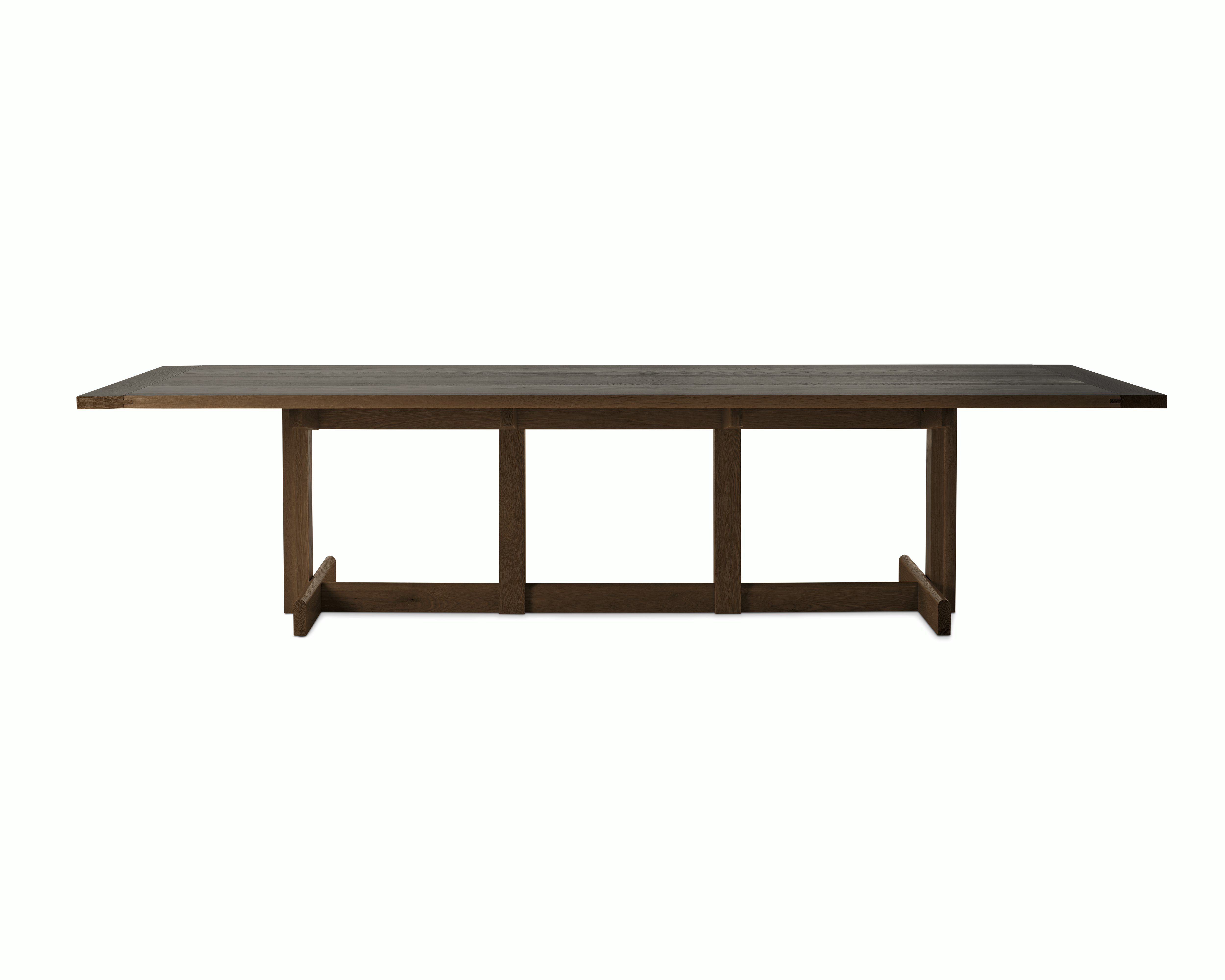 Land Table, Umber on Oak, 126 in