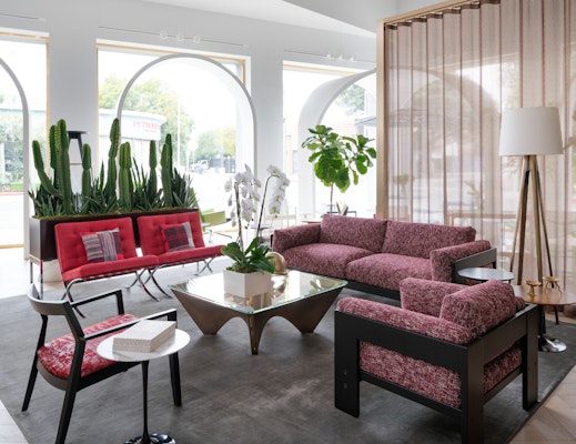 los angeles home design shop bastiano sofa lounge chair corona coffee table david adjaye saarinen side table krusin side chair