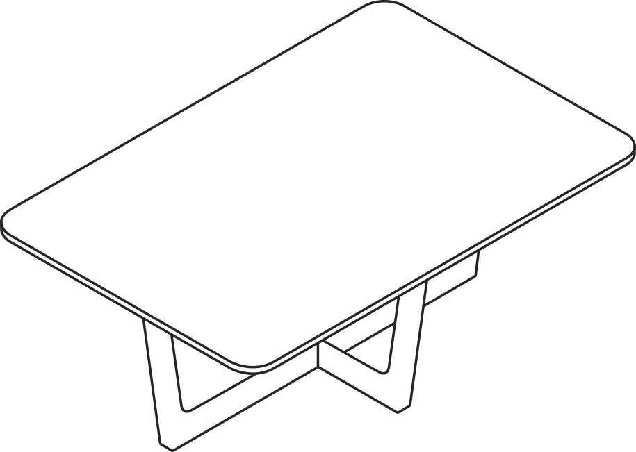 A line drawing - Loophole Coffee Table | Rectangular
