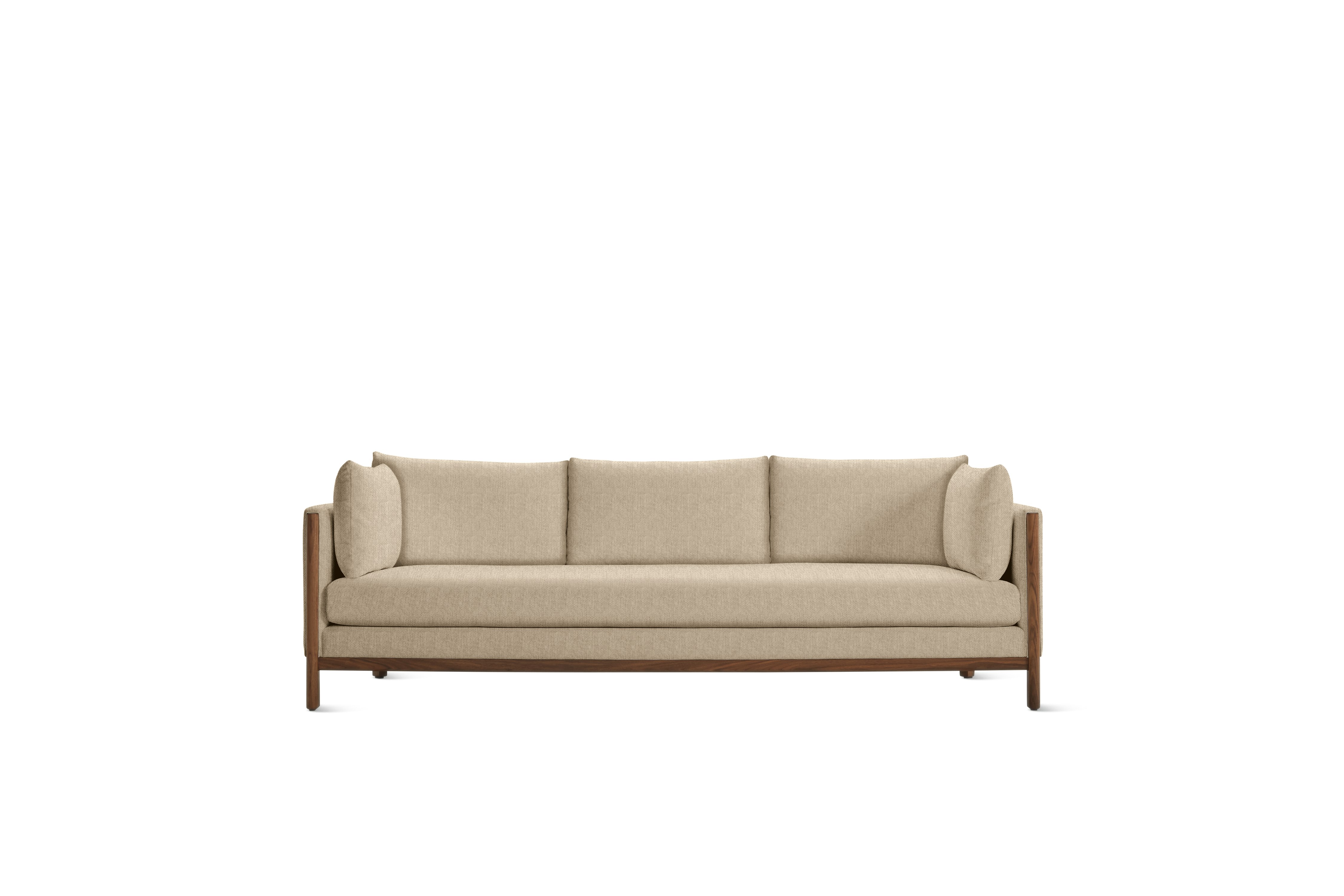 Emmy Sofa, 92 In, Mode, Basket, Walnut