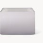 D Urso Occasional Tables - small,  stainless steel,  clear glass